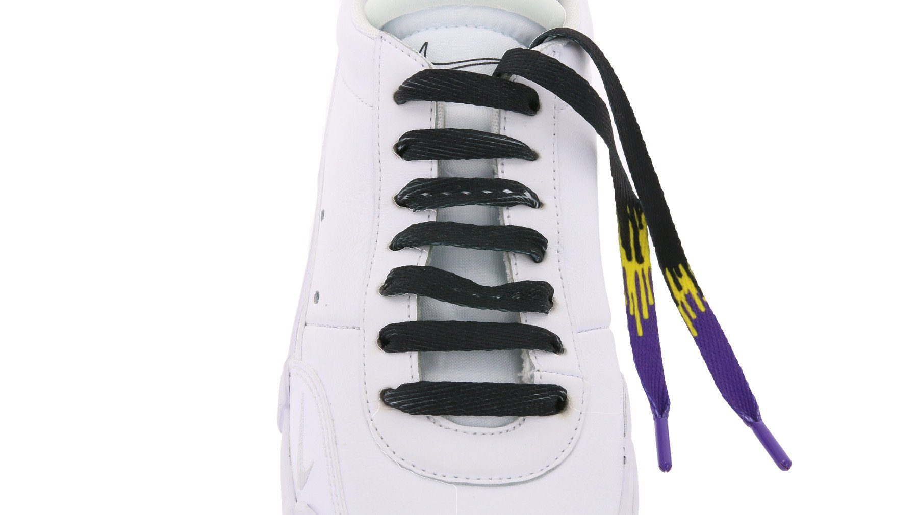 Schuhbänder Schuhe Schnürbänder Schnürsenkel Schnürsenkel TubeLaces coole Tubelaces Schwarz/Violett/Gelb
