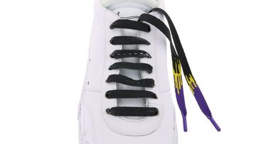Tubelaces Schnürsenkel TubeLaces Schuhe Schuhbänder coole Schnürsenkel Schnürbänder Schwarz/Violett/Gelb