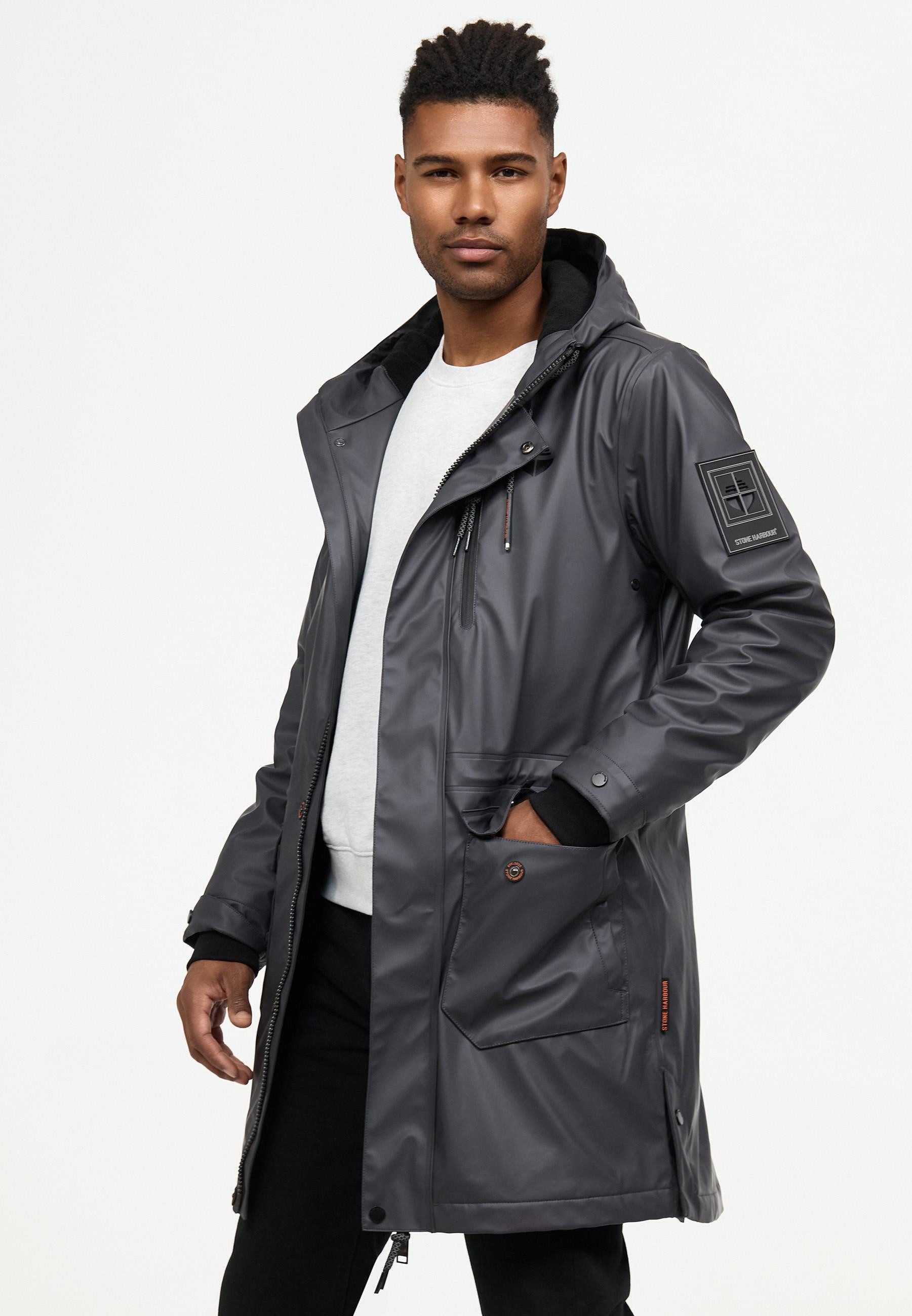 Stone Harbour Regenmantel Verdaan Wasserdichter Regenparka mit Fleece-Innenfutter