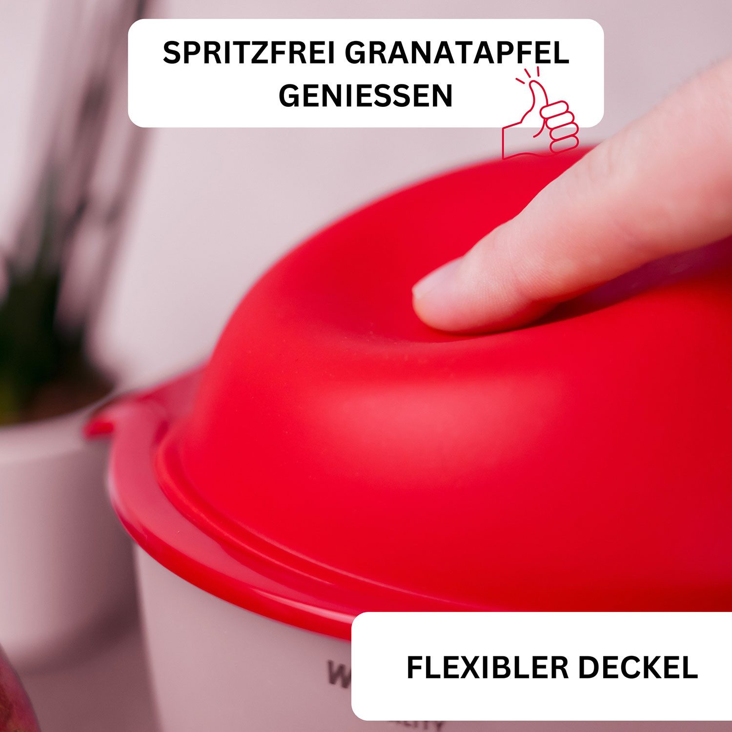 WESTMARK Entkerner /Entsafter Granatapfel, 3-teilig, Buzzer, PP, TPE, Silikon