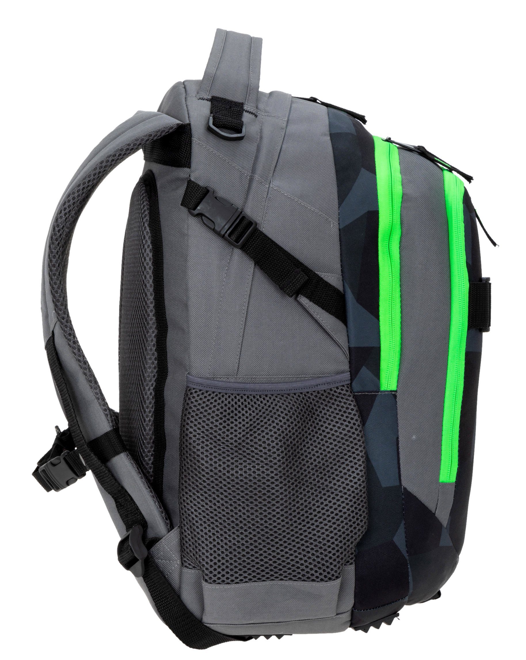 ELEPHANT Schulrucksack Hero Signature Schultasche (Set, 3-tlg., 3 Teile Rucksack Sporttasche Mäppchen Box), Softcase Schulranzen Schulmappe +rsm