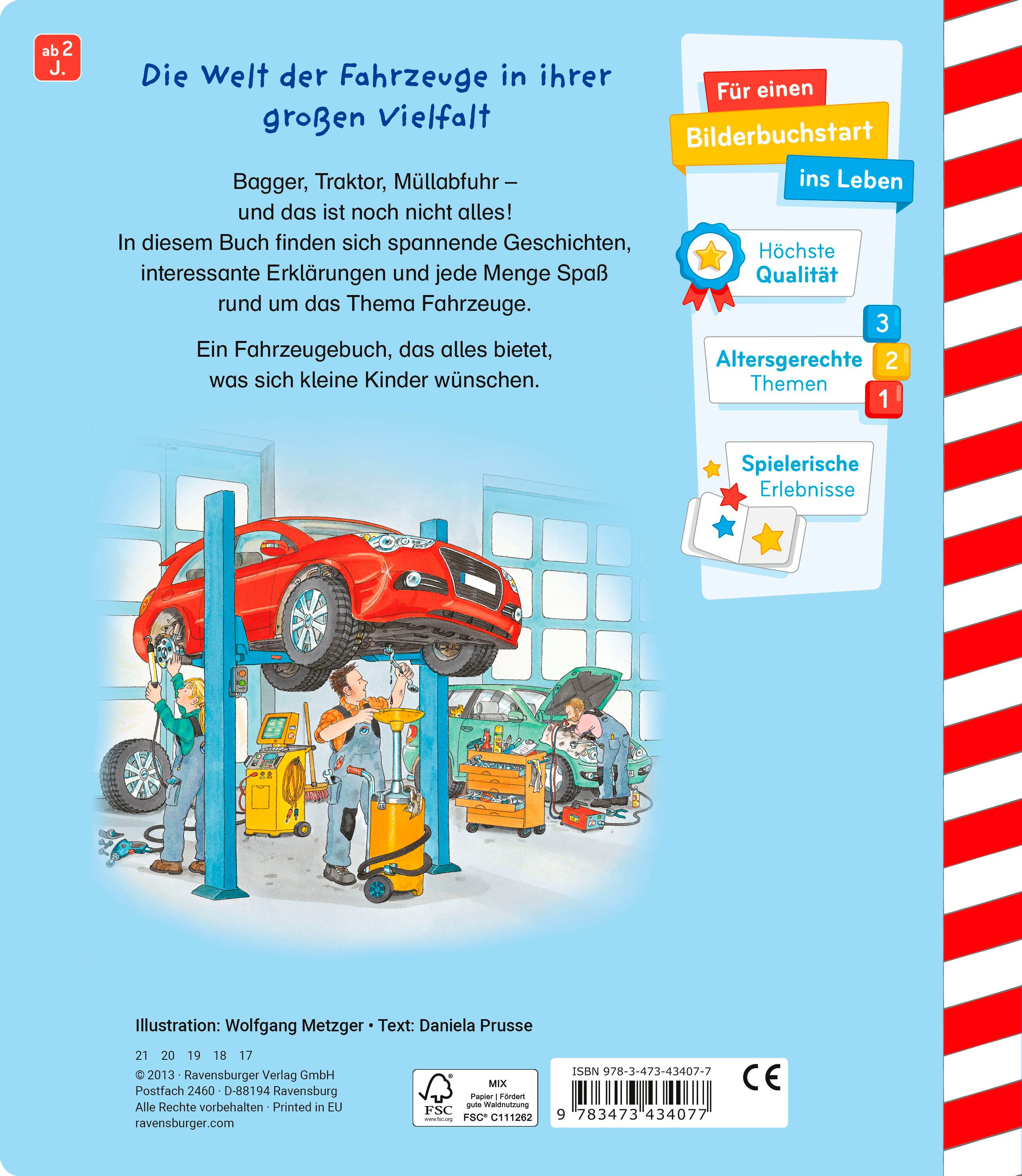 Ravensburger Kinderbuch Pappbilderbuch, Bagger, Traktor, Müllabfuhr!