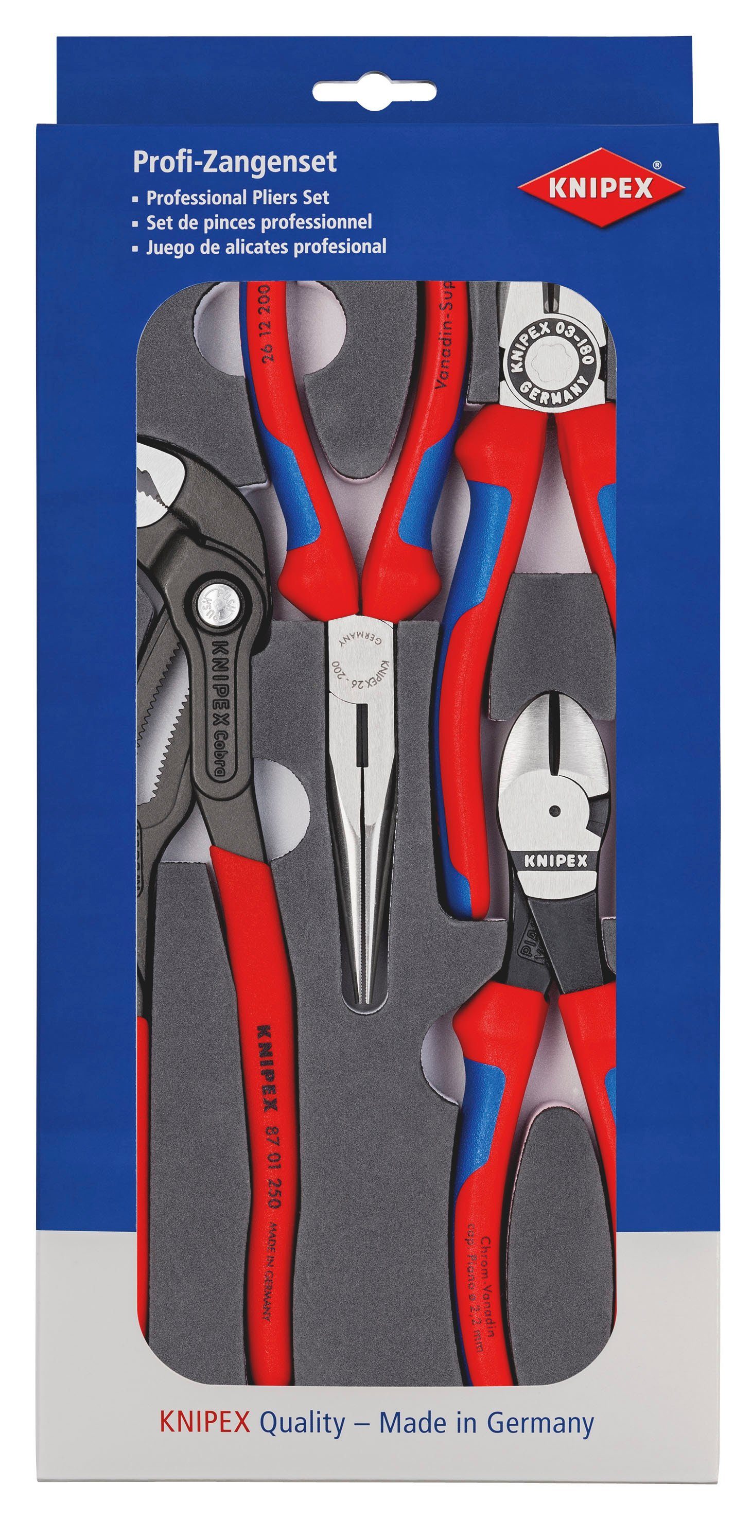 Knipex Zangenset 00 20 01 V15, in Schaumstoffeinlage