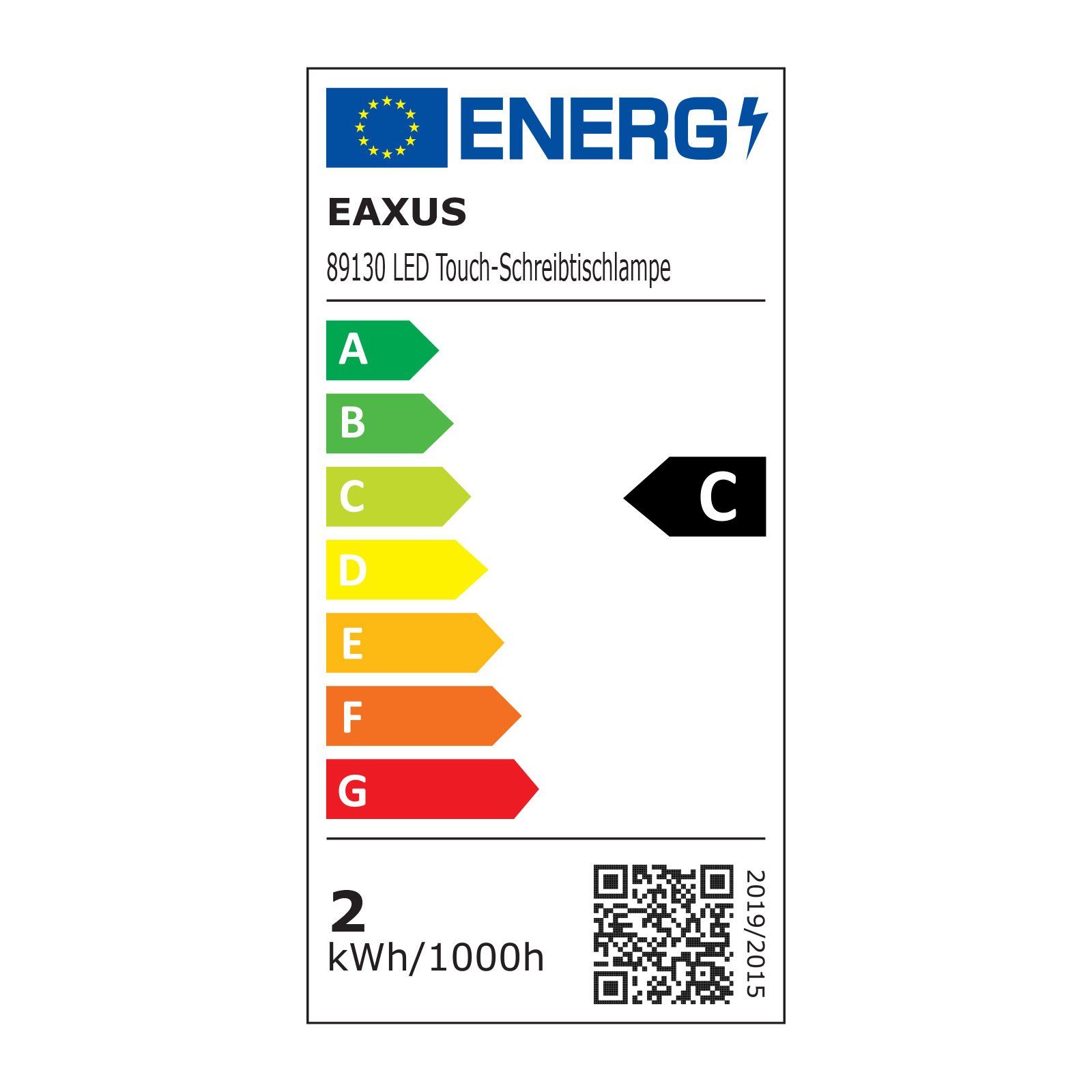EAXUS LED LED 4000/2500 mit fest C, Kelvin, mit Display Energieffizienzklasse integriert, Schreibtischlampe und Separates Display Nachtlicht Wecker-Funktion, Temperatur, Tischleuchte Induktionsladefunktion, Uhrzeit, Datum
