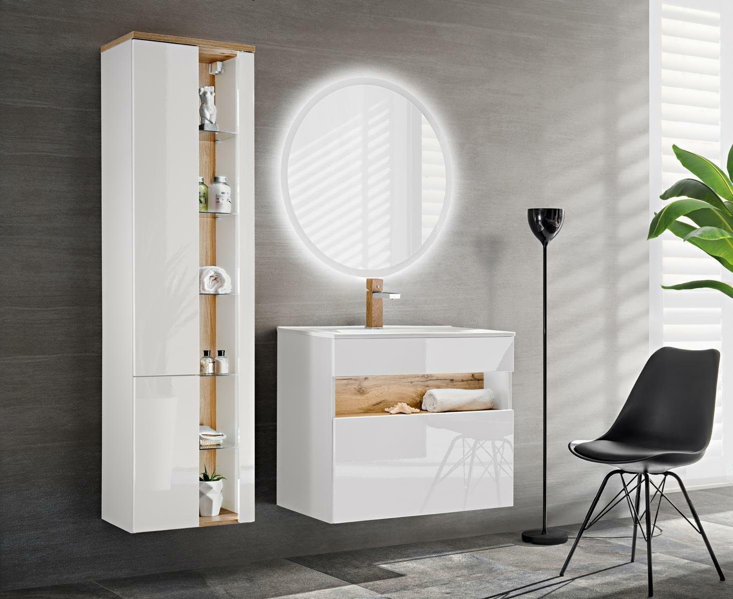 Hochwertige Sofort, Möbel (1, 1-St) Schrank Badezimmer Design Bad JVmoebel Badezimmer-Set Wandschrank