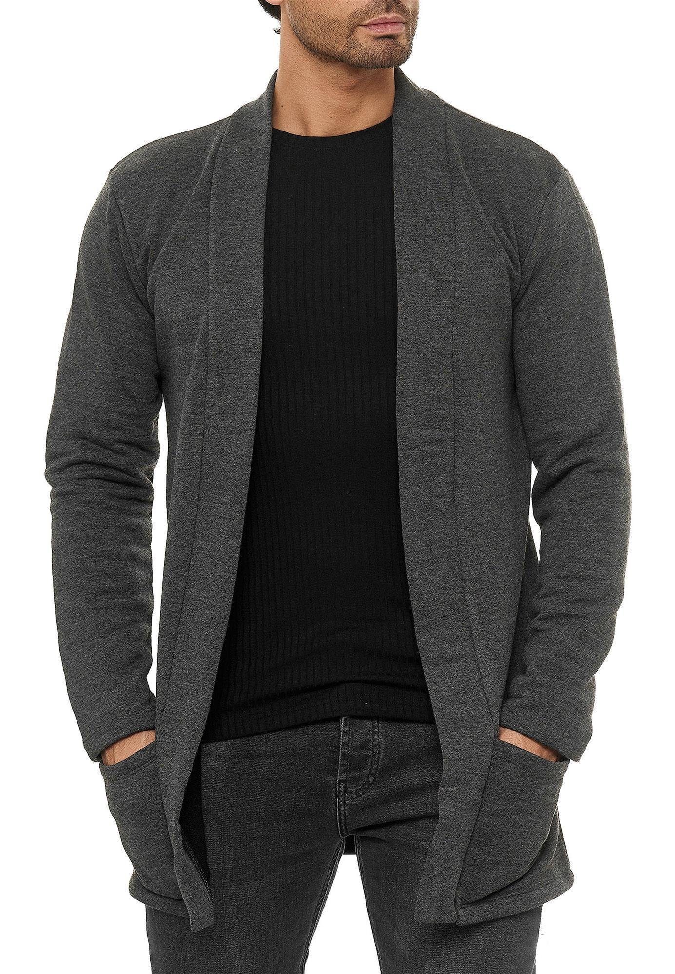 RedBridge Cardigan Red Bridge Herren Cardigan Jacke Sweat-Jacke Sakko Long günstig online kaufen