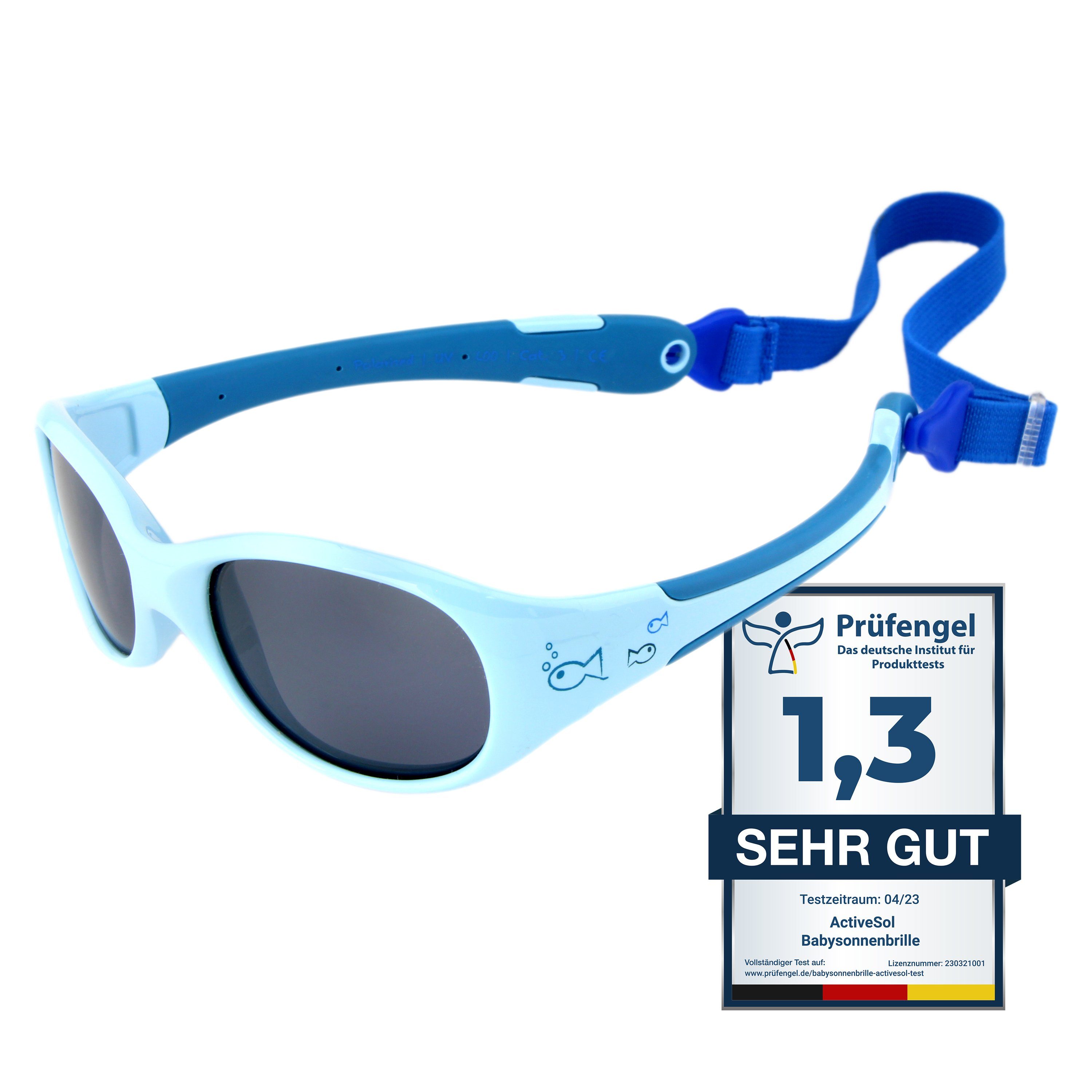 & & Motiven) Baby Farben (in Jahre 0-2 Sonnenbrille pfiffigen bunten Jungen mit SUNGLASSES Flexibel Unzerstörbar Sonnenbrille, Fish & ActiveSol Mädchen,