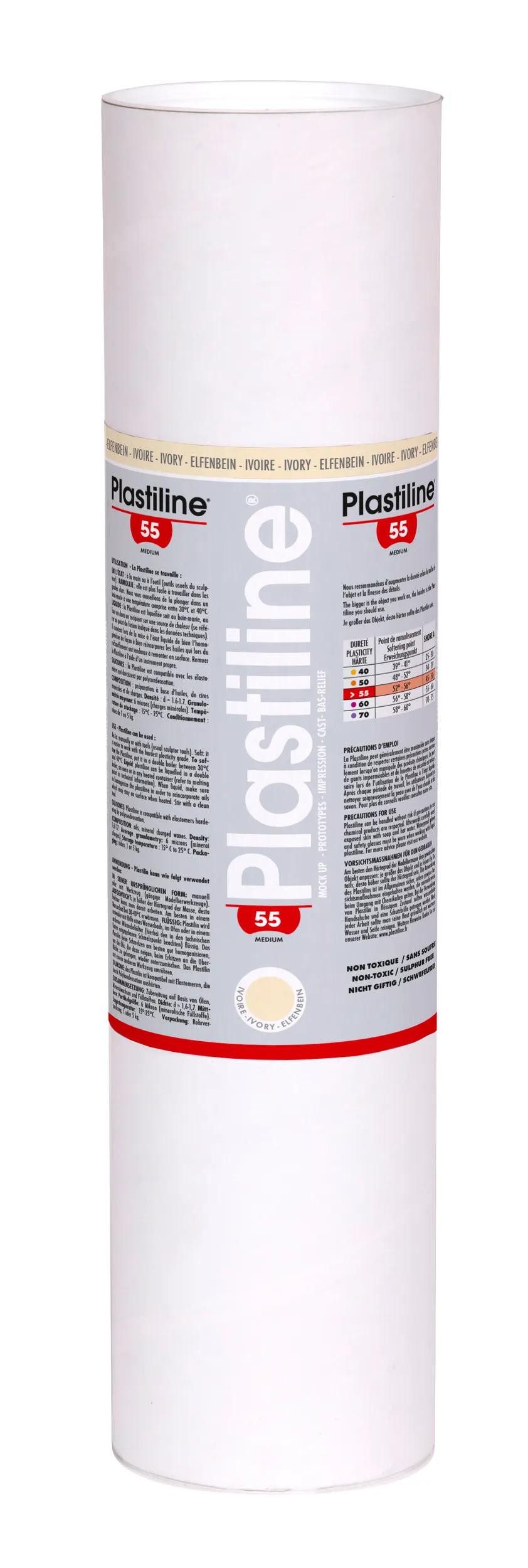 Plastiline Knete Plastiline, 5 kg, Härtegrad 55 (medium) - Elfenbein 5155T