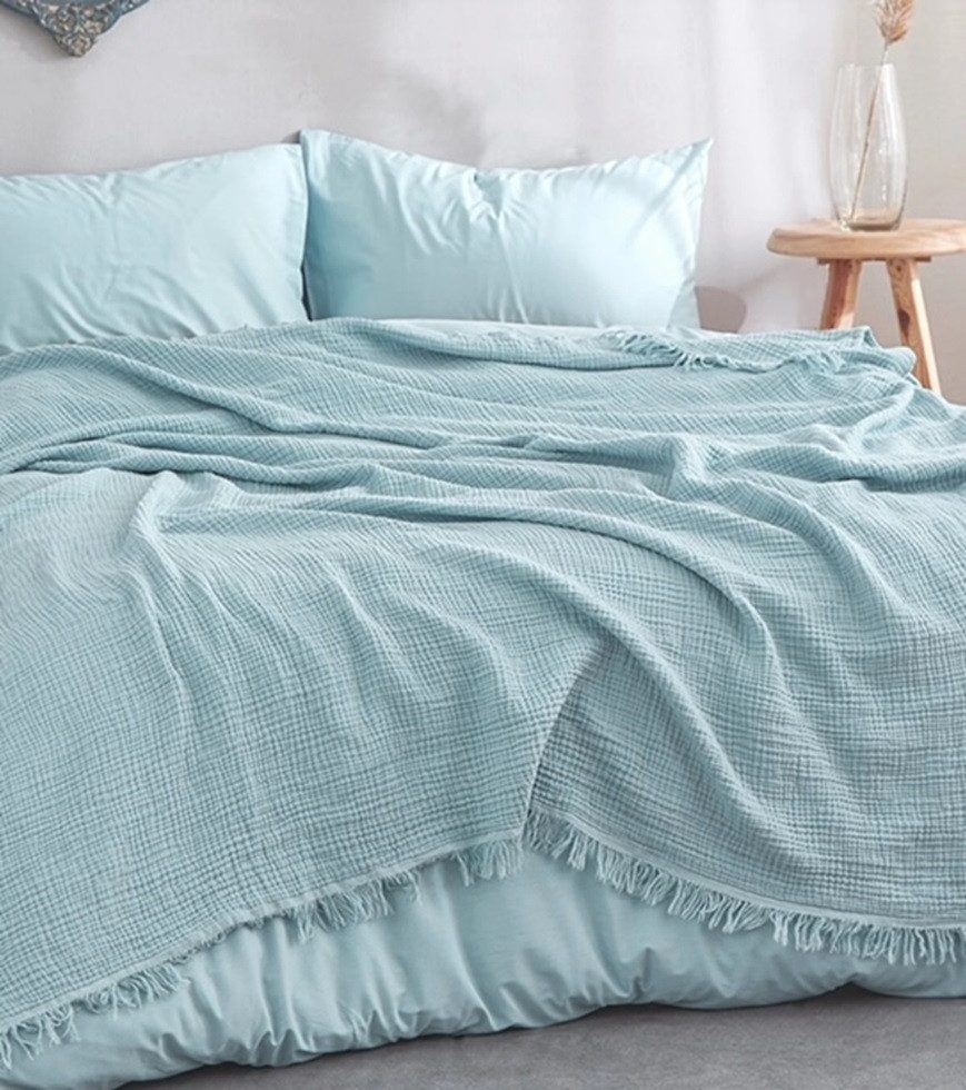Wohndecke Bio-Musselin Wohndecke in 160x230cm in günstig online kaufen