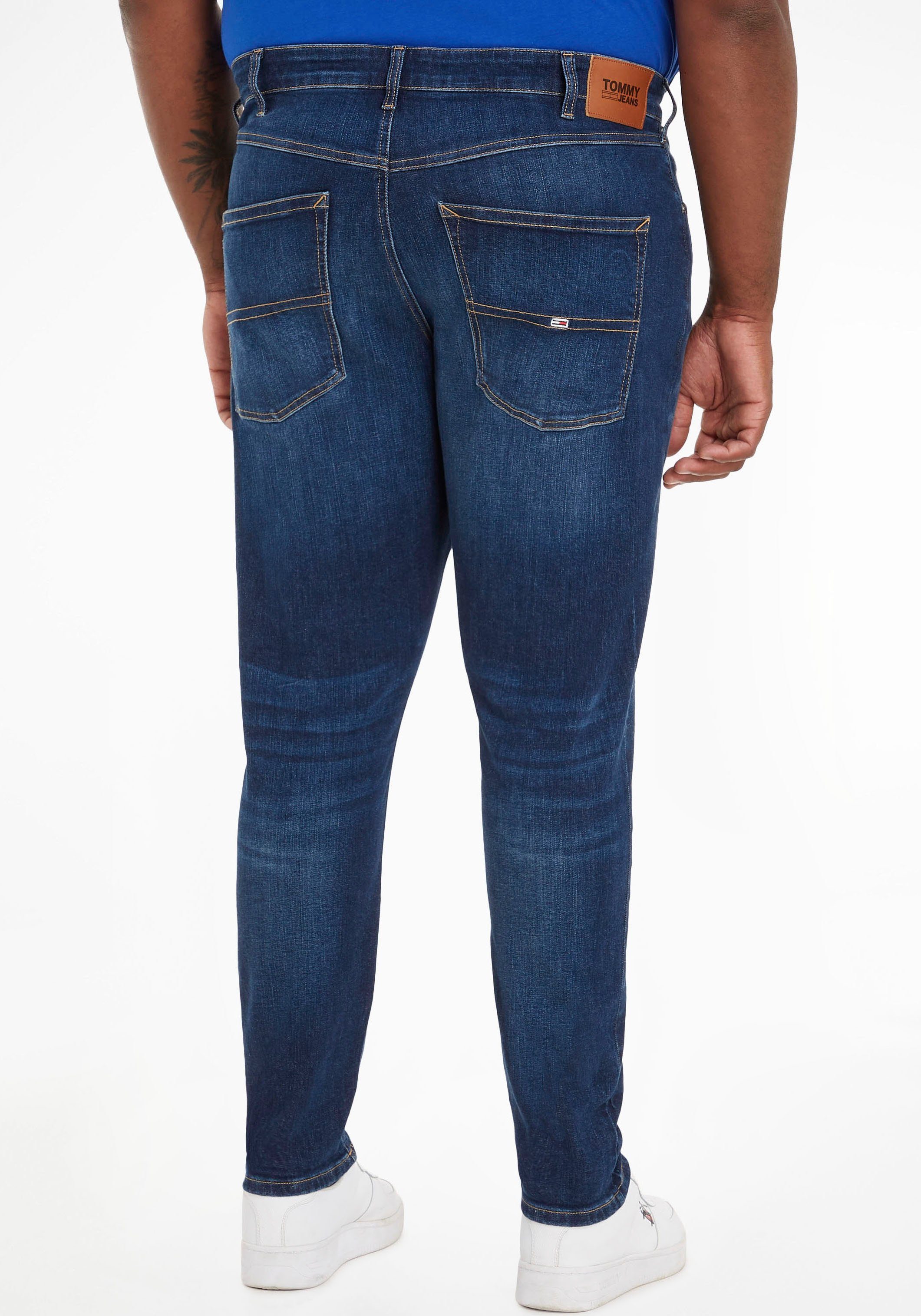 Tommy Jeans Plus Leder-Badge Skinny-fit-Jeans PLUS mit BG1252 SKNY SIMON Dark Denim