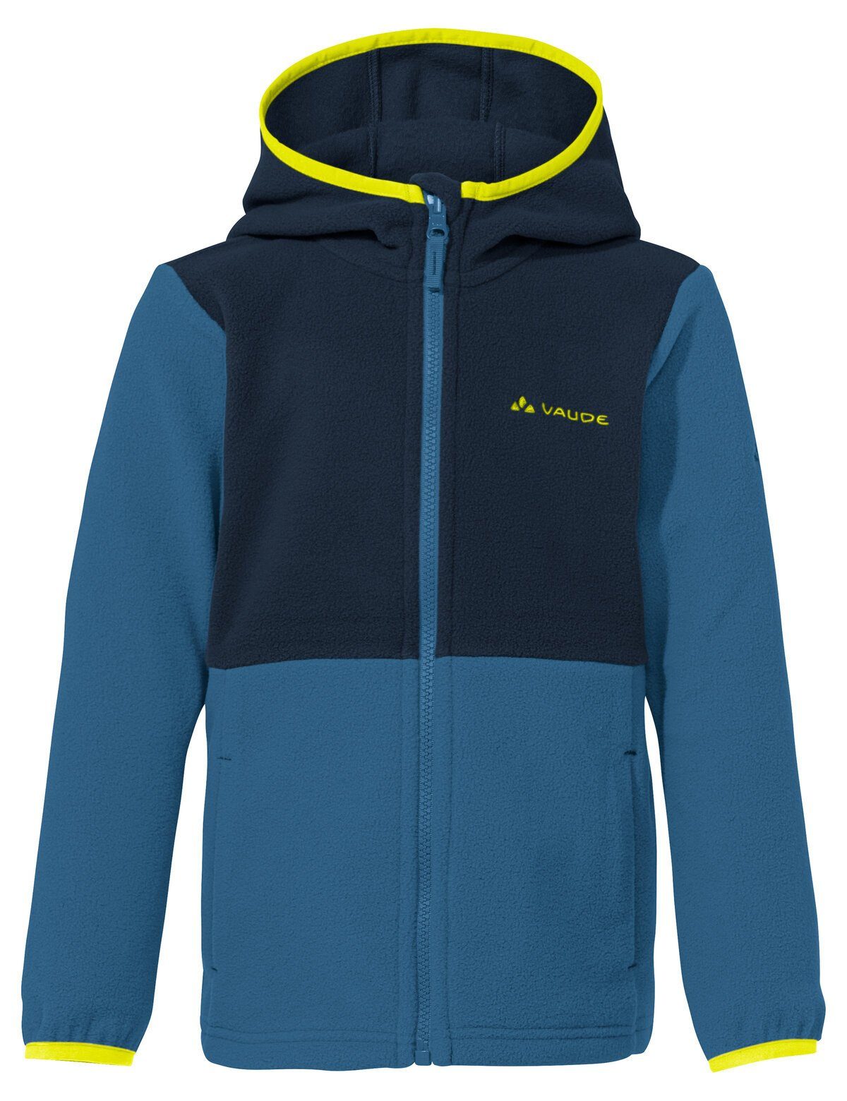 VAUDE Outdoorjacke Kids Pulex Hooded Jacket II (1-St) Kinder Kapuzen-Fleecejacke für Sport, Alltag und Freizeit