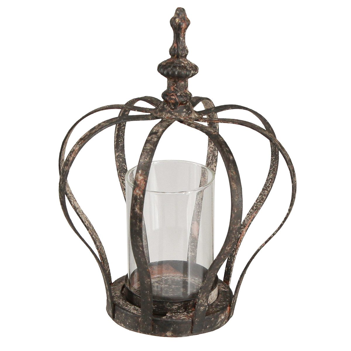 Viana Gartenfigur Edles Kronen-Windlicht aus Metall für stimmungsvolle Deko günstig online kaufen