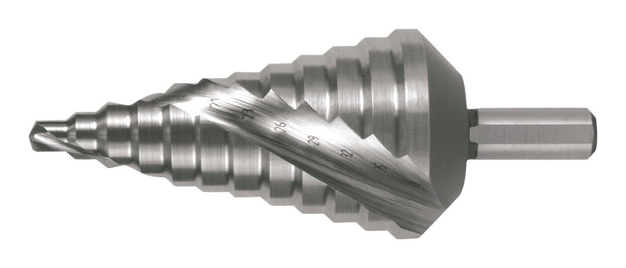 Ruko Metallbohrer, Stufenbohrer HSS Größe 3, 6-38 mm spiralnute+Kreuzanschliff