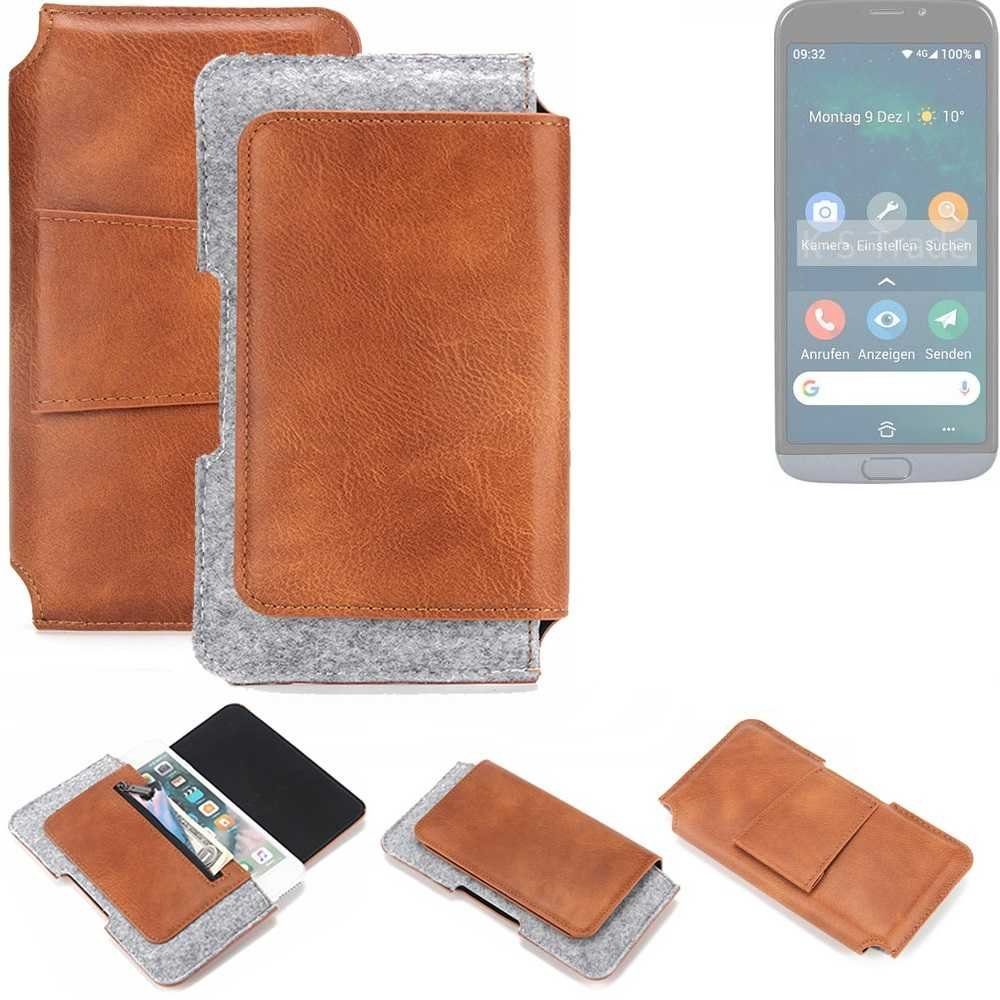 K-S-Trade Handyhülle für Doro 8050, Handyhülle Schutzhülle Gürteltasche Holster Gürtel Tasche