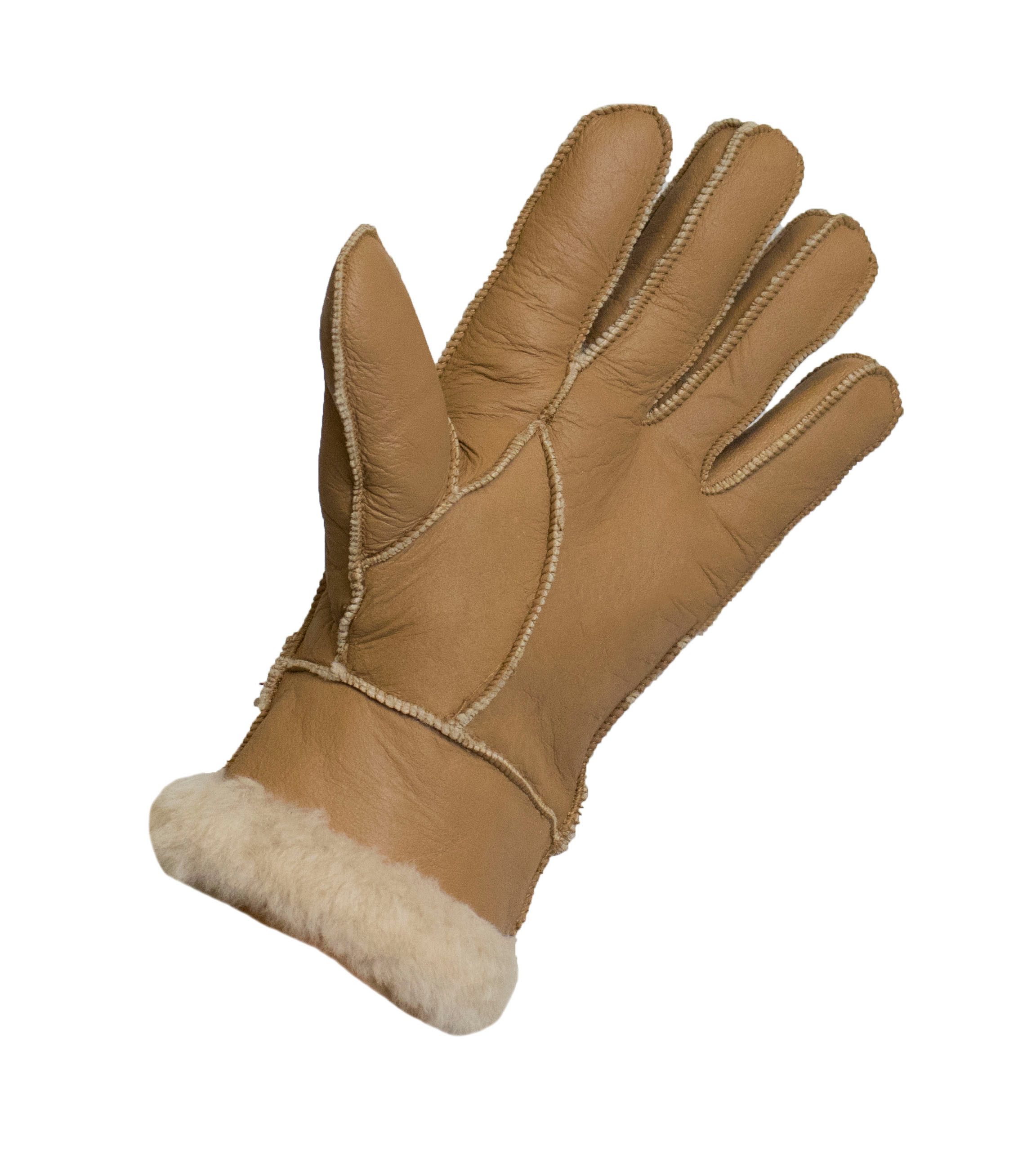 Reissner Lammfelle Lederhandschuhe Finger Handschuhe Nappaleder gefüttert echtes Lammfell (2-St)