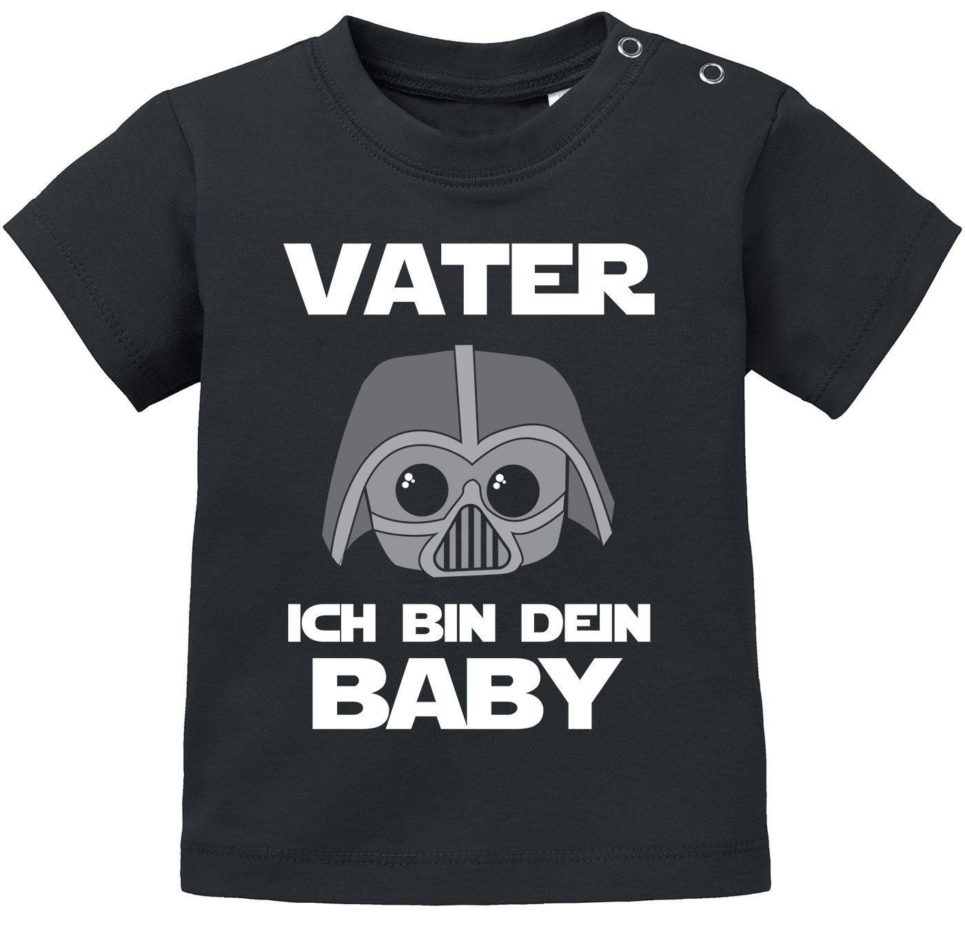 Print-Shirt Baby Kurzarm T-Shirt Vater ich bin dein Baby Babyshirt Bio Baumwolle