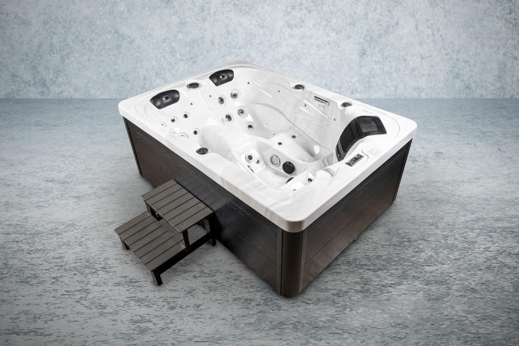 PureHaven Whirlpool American Outdoor-Whirlpool 220x156 cm für 3 Personen, Aufstellbecken