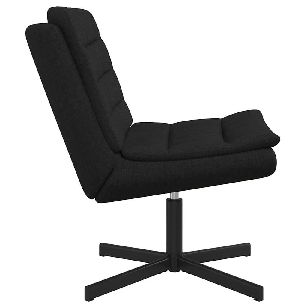 vidaXL Stuhl Drehstuhl Schwarz 63 x 75 x 76 cm Stoff (1 St) – Bild 5 von 5