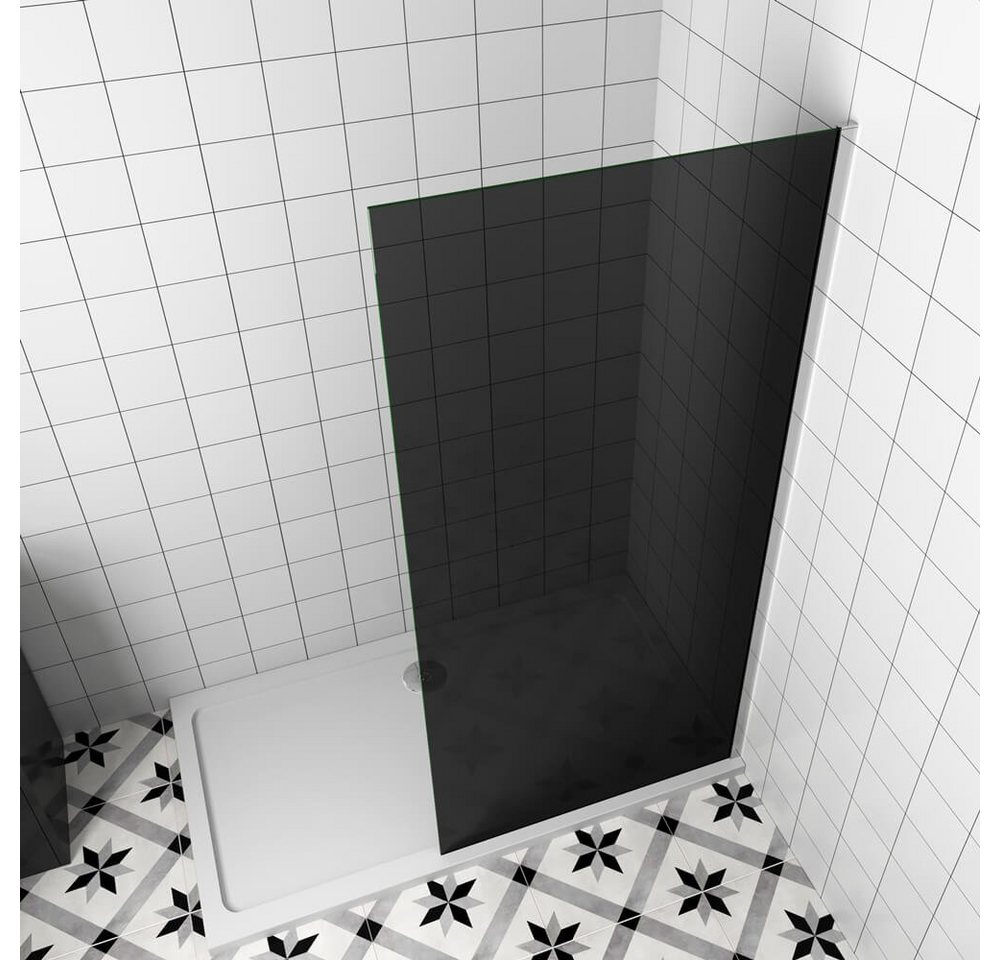 Thumbnail - duschspa Duschwand 10mm schwarze Duschtrennwand Duschwand Glaswand Walk in Dusche, Einscheibensicherheitsglas, Sicherhei...