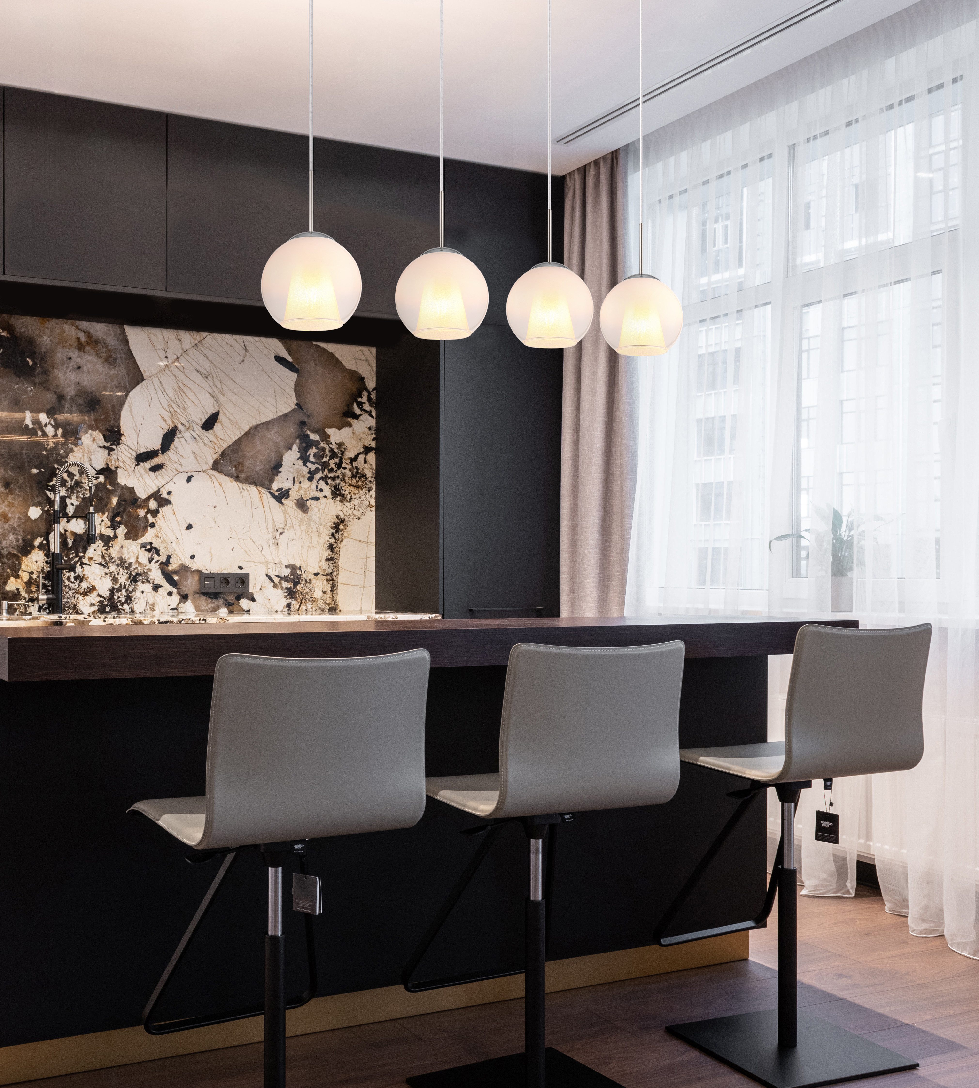 GLOBO LIGHTING Hängeleuchte BARRY, ohne Leuchtmittel, Hängelampe/Pendelleuchte/Esszimmer/Wohnzimmer/Esstisch
