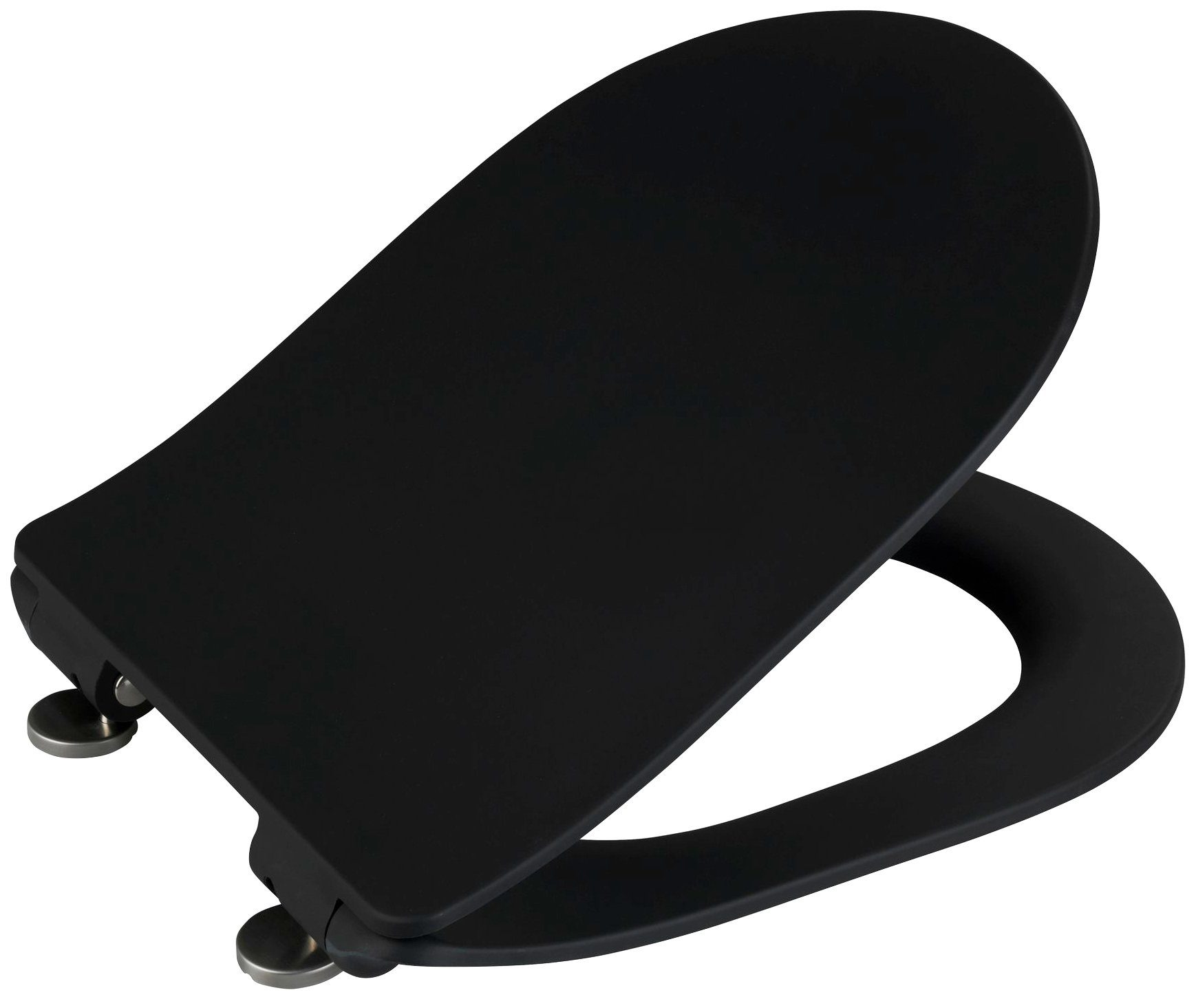 WENKO WC-Sitz Sedilo matt Schwarz (1-St), aus Duroplast, mit Absenkautomati günstig online kaufen