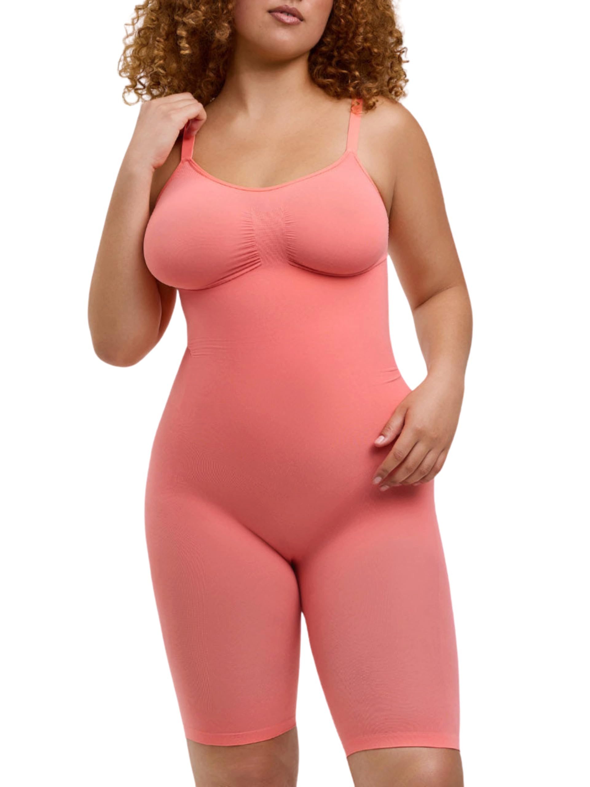 cfab by creamy fabrics Miederbody Bodysuit Sculpting Shapewear mit Shorts-Coral-XS (1-tlg) Figurformend