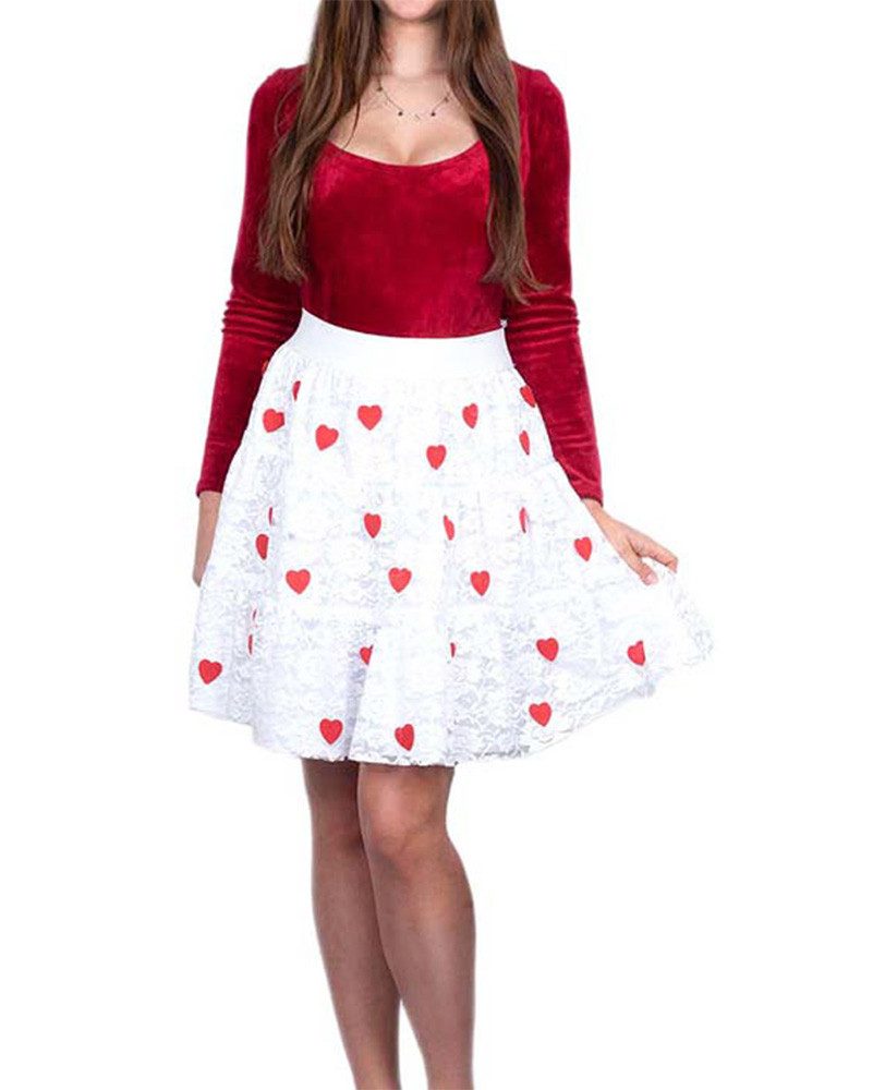 Kostüm Amor Spitzenrock Herzchen Tutu