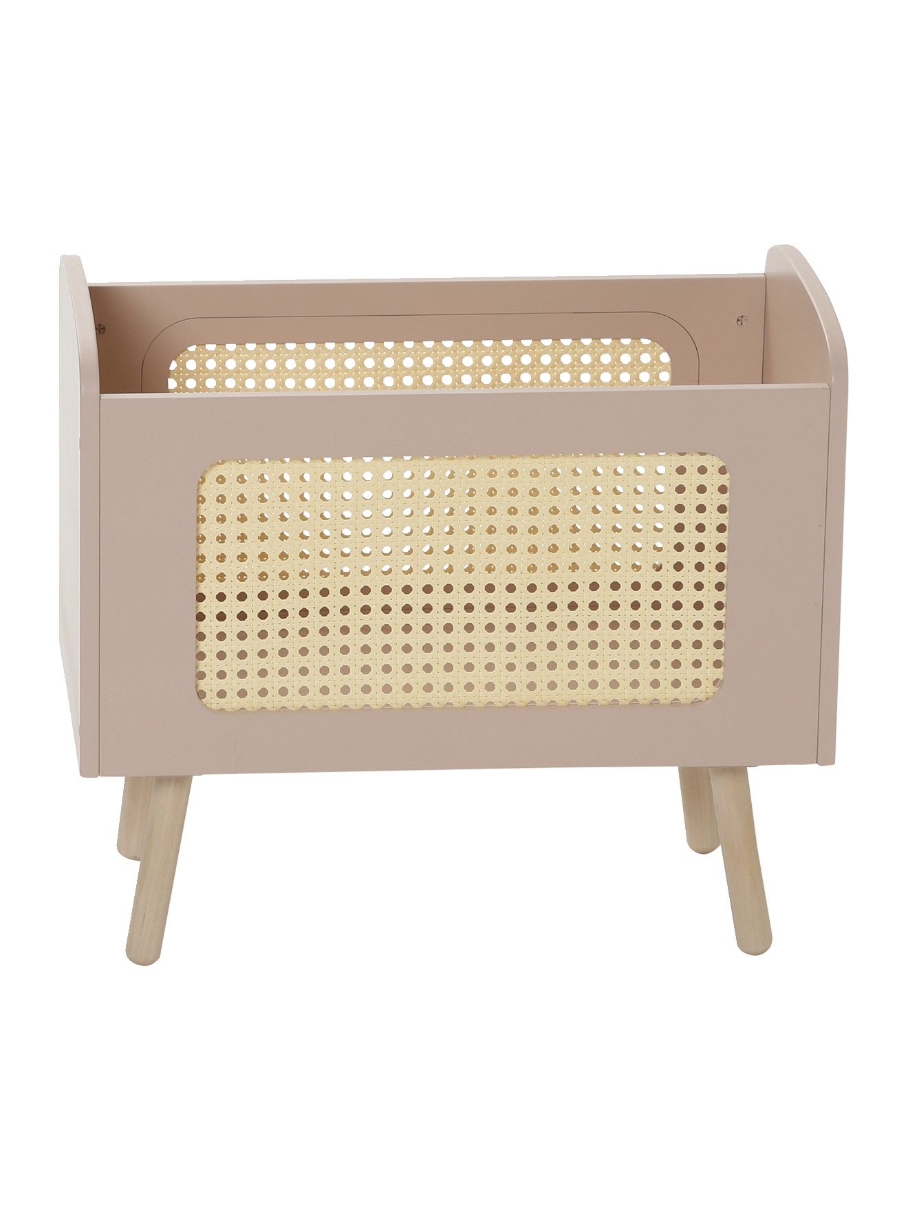 vertbaudet Puppen Accessoires-Set Puppenbett PETITE POESIE, Rattan/Holz FSC®