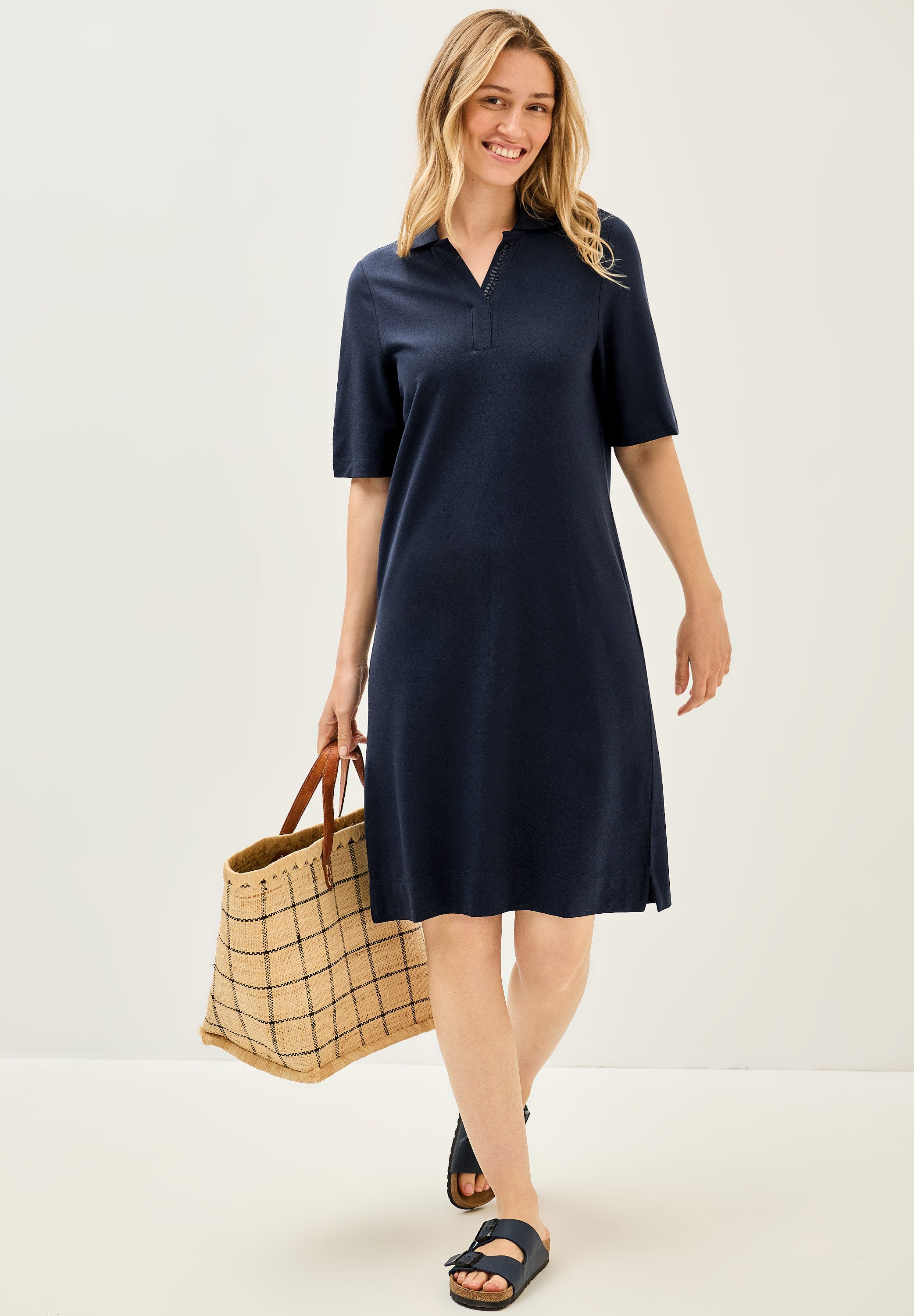 CECIL Polokleid mit Schriftzug günstig online kaufen