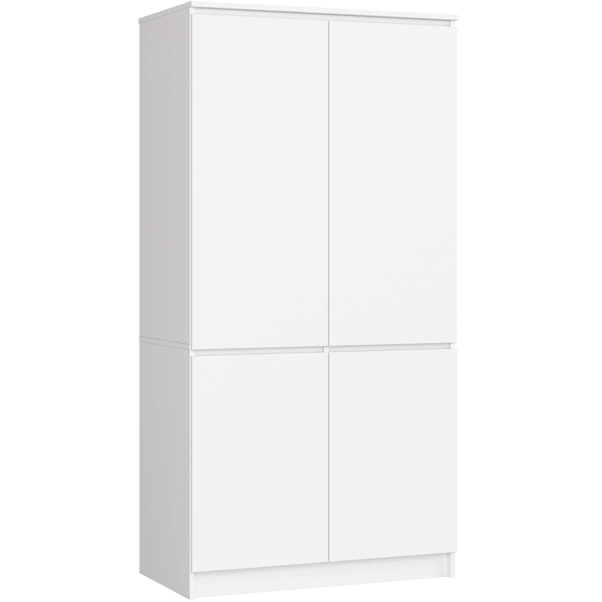 Raumhirsch Furniture Kleiderschrank Vierflügeliger Garderobenschrank - Platzsparend & Elegant - Stauraum Praktischer Kleiderschrank für Ihr Zuhause, Soft-Close Mechanismus