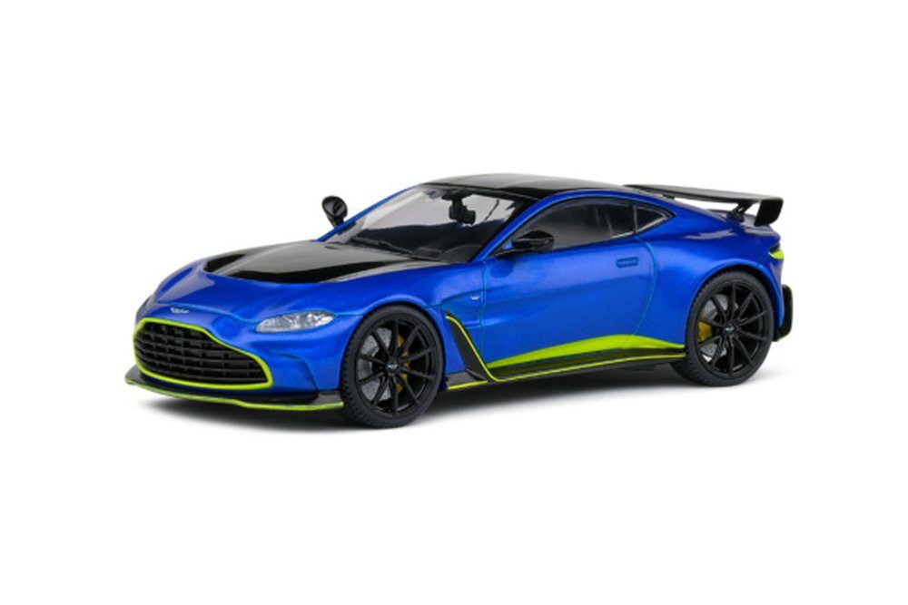 Solido Modellauto Aston Martin V12 Vantage 2023 blau metallic, Maßstab 1:43