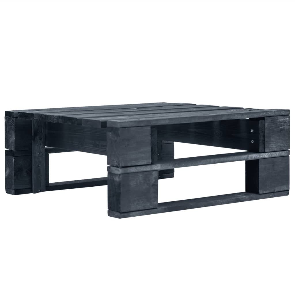 vidaXL Gartenlounge-Hocker aus Kiefer in Schwarz (LxBxH: 60x60x25 cm)