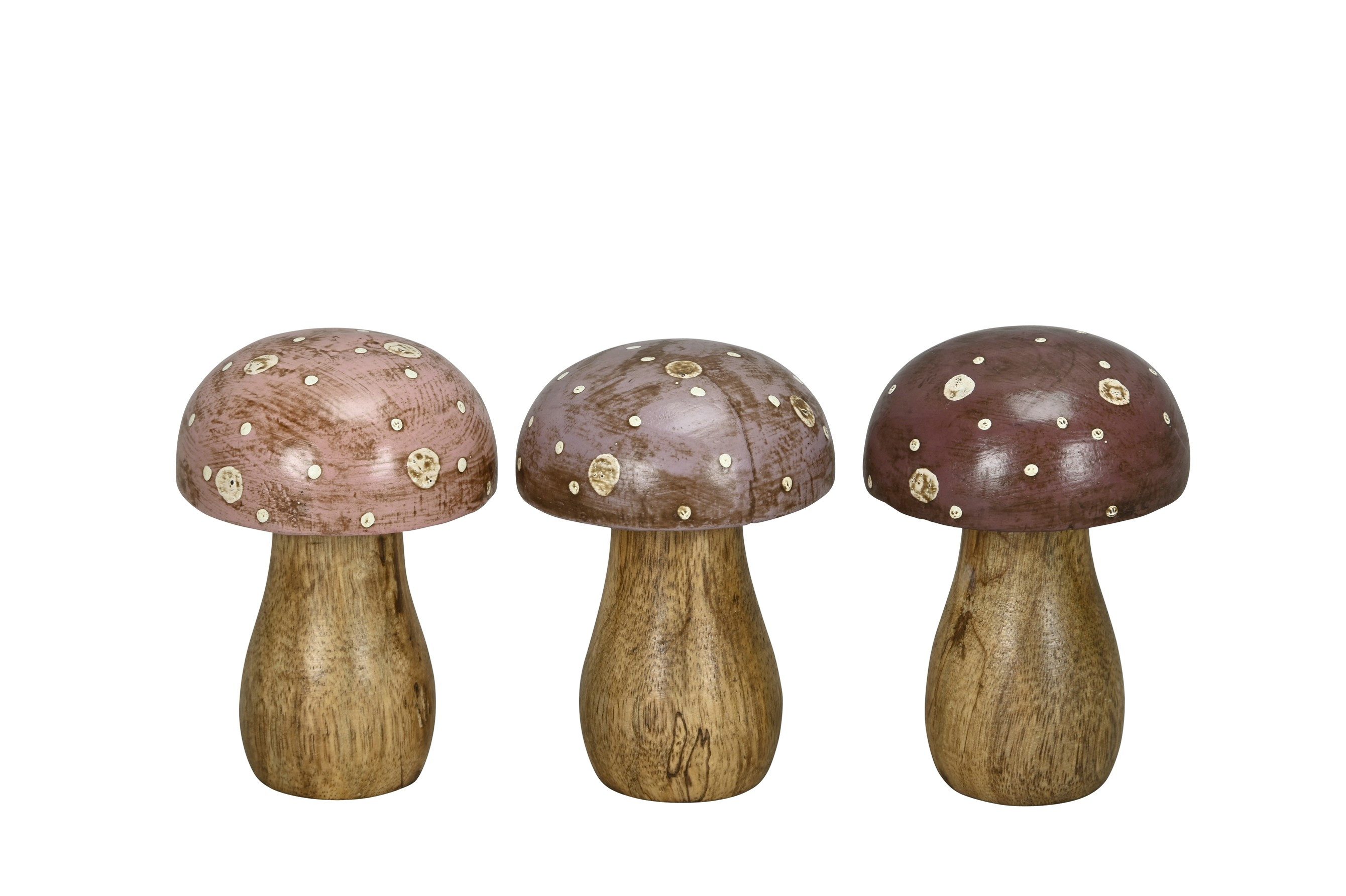 finehomegarden Dekofigur Pilz Mango Holz stehend 3fach und farbig sort. Wal günstig online kaufen