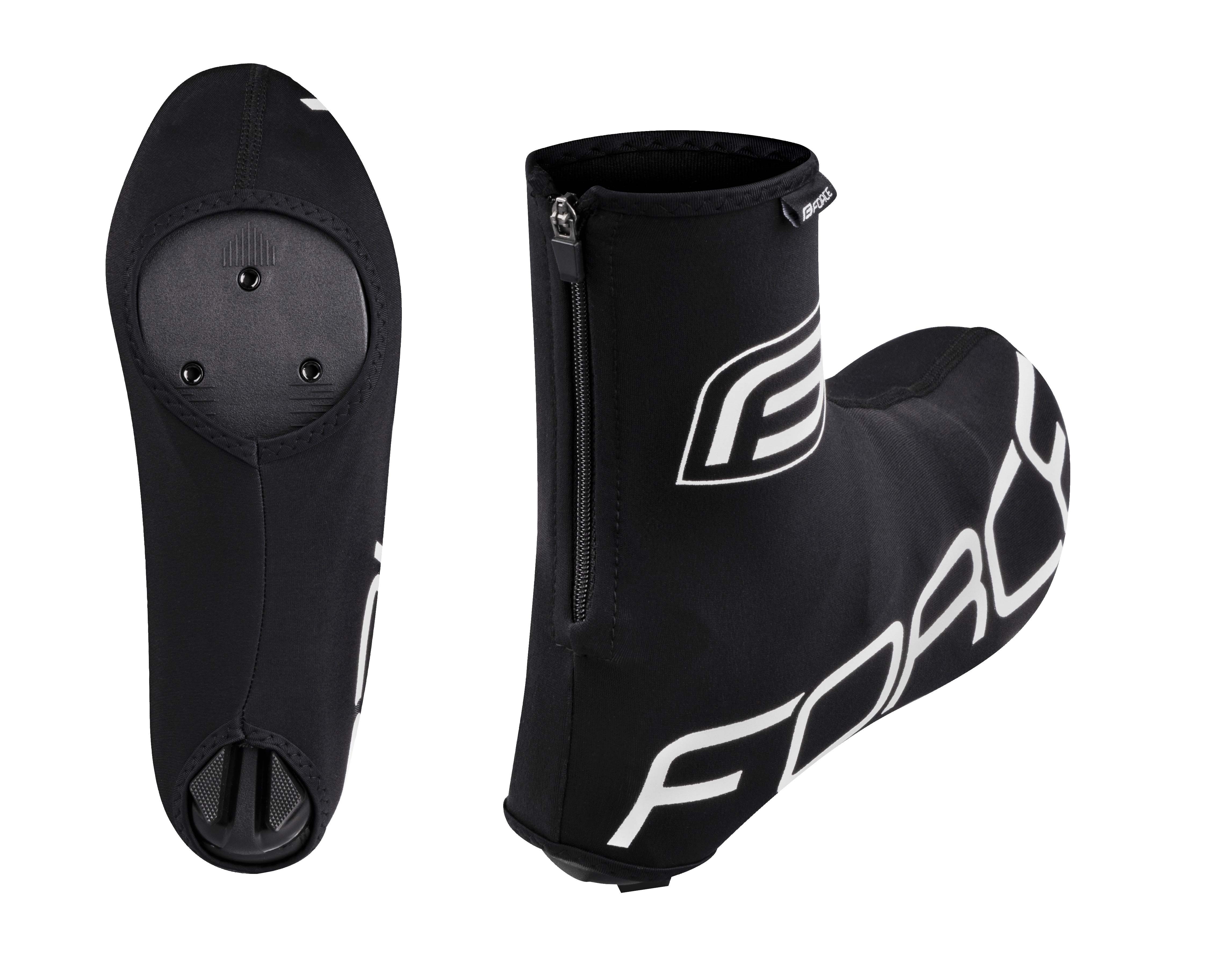 FORCE Fahrrad-Überschuh Schuhüberzüge FORCE LYCRA TERMO ROAD, schwarz