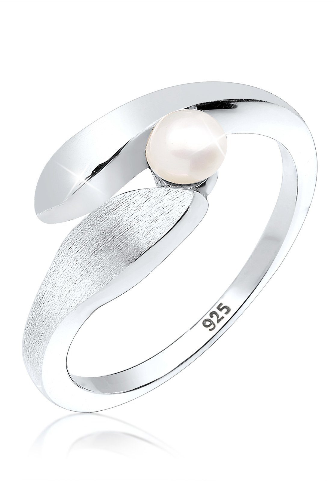 Elli Perlenring Perlen Weiß Rund 925 Sterling Silber