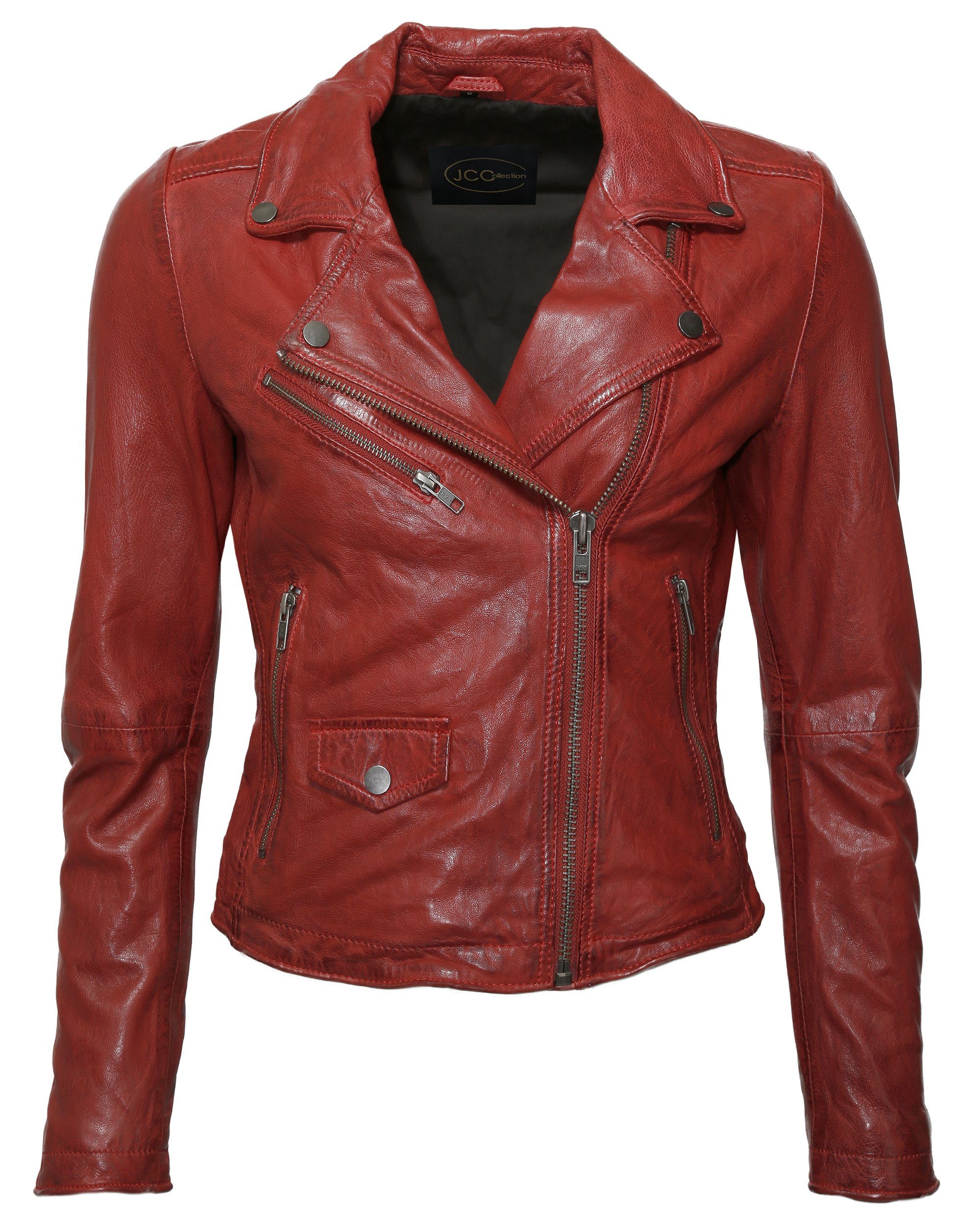 8007 Bikerjacke red JCC