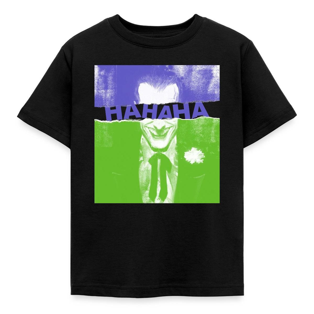 Spreadshirt T-Shirt Batman Dark Knight The Joker Hahaha Kinder T-Shirt (1-tlg)