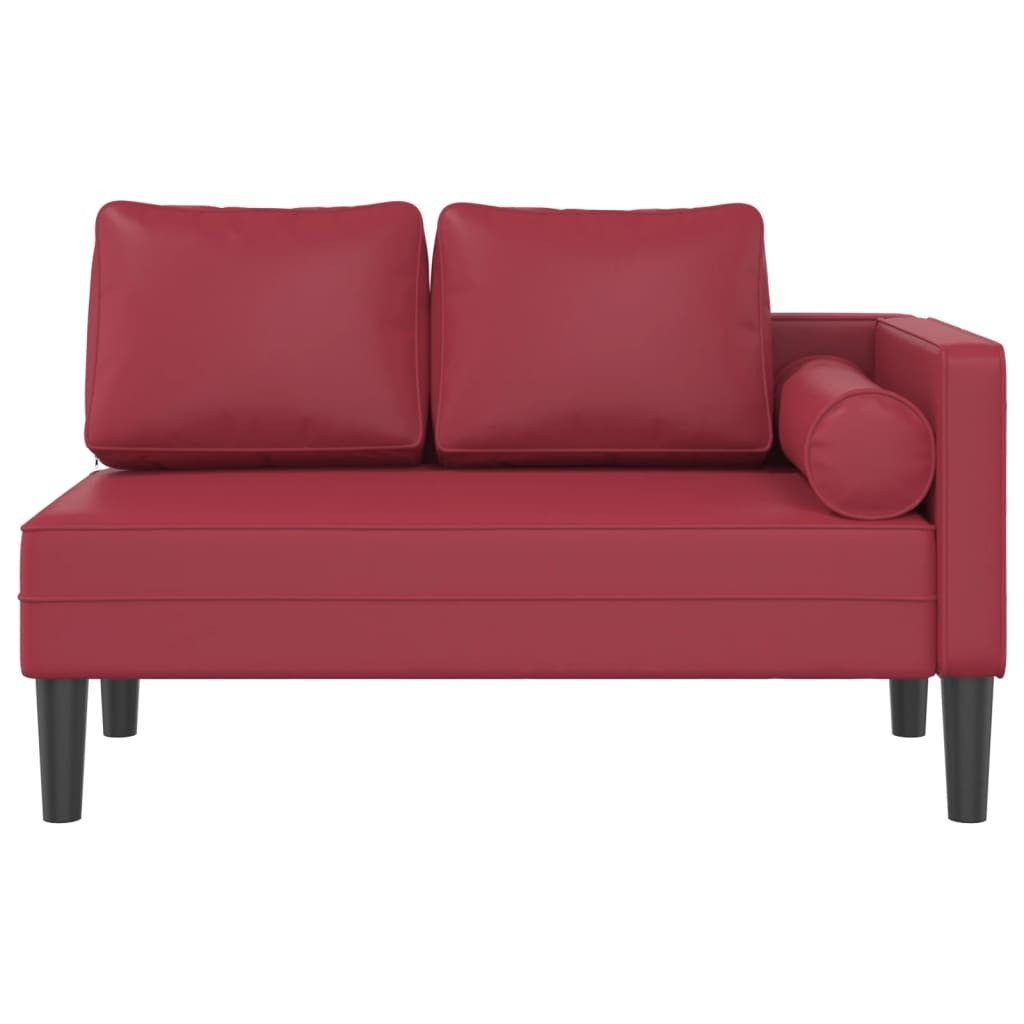 vidaXL Chaiselongue Chaiselongue mit Kissen Weinrot günstig online kaufen