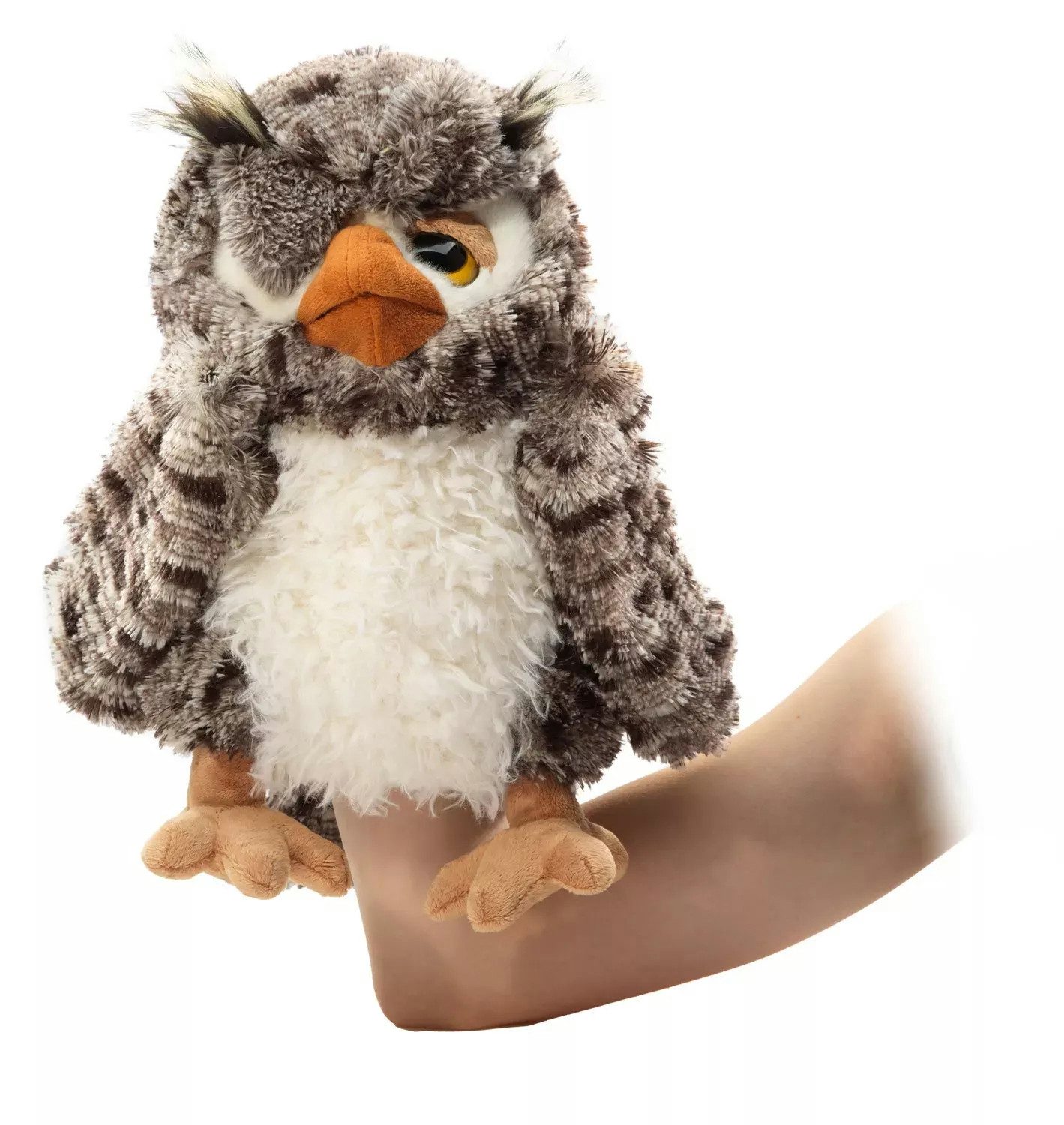Folkmanis Handpuppen Handpuppe Folkmanis Handpuppe Vogel, Weise Eule 3227 Uhu Kauz (Packung) – Bild 5 von 5