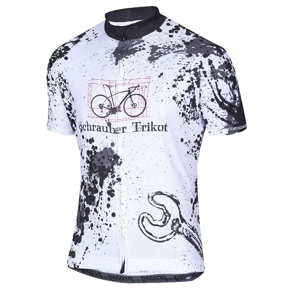 prolog cycling wear Radtrikot Herren Fahrradtrikot kurzarm „Schrauber“ eng geschnittem