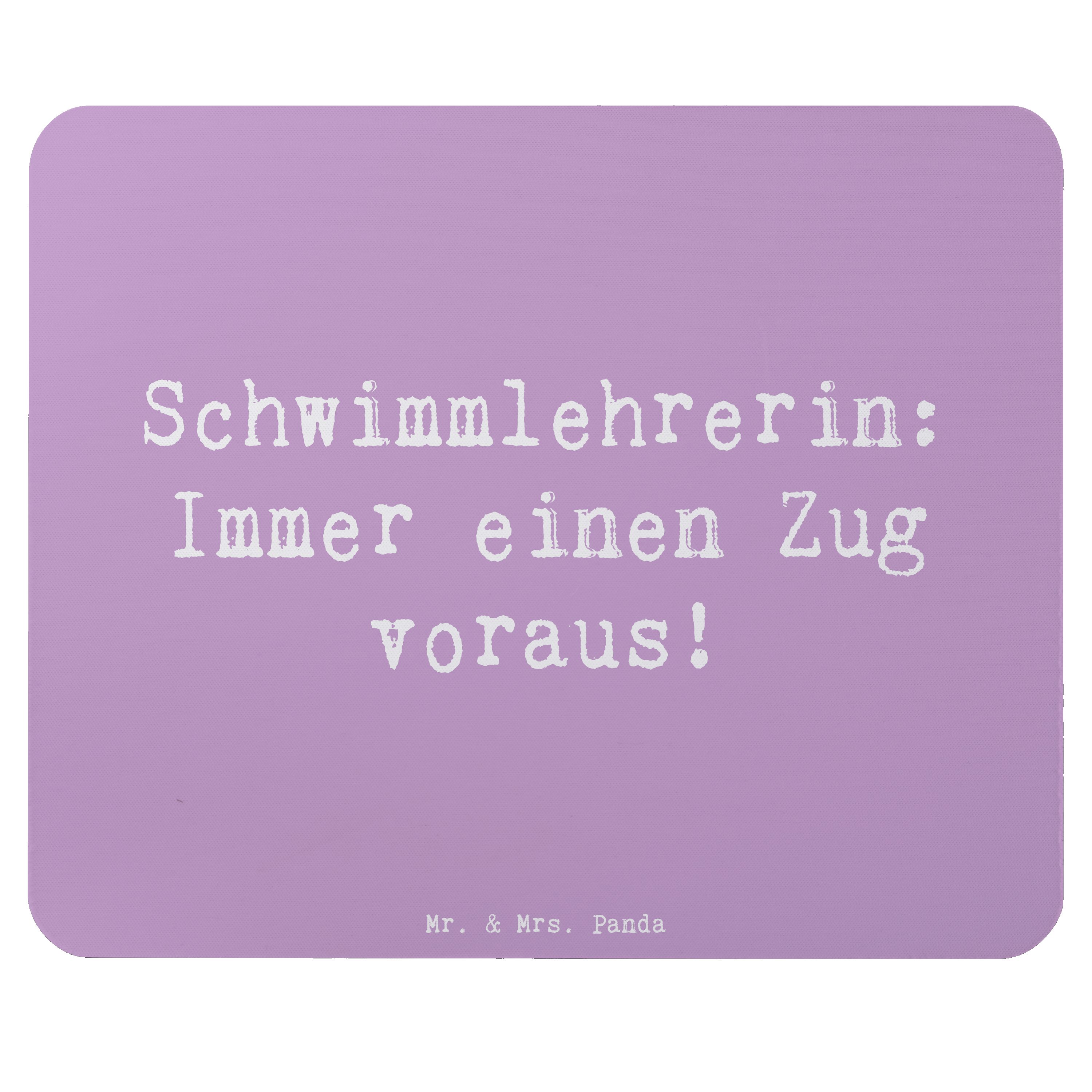 Mr. & Mrs. Panda Mauspad Schwimmlehrerin Zug voraus - Lavendeltraum - Geschenk, Motivation, Be (1-St), rutschfest