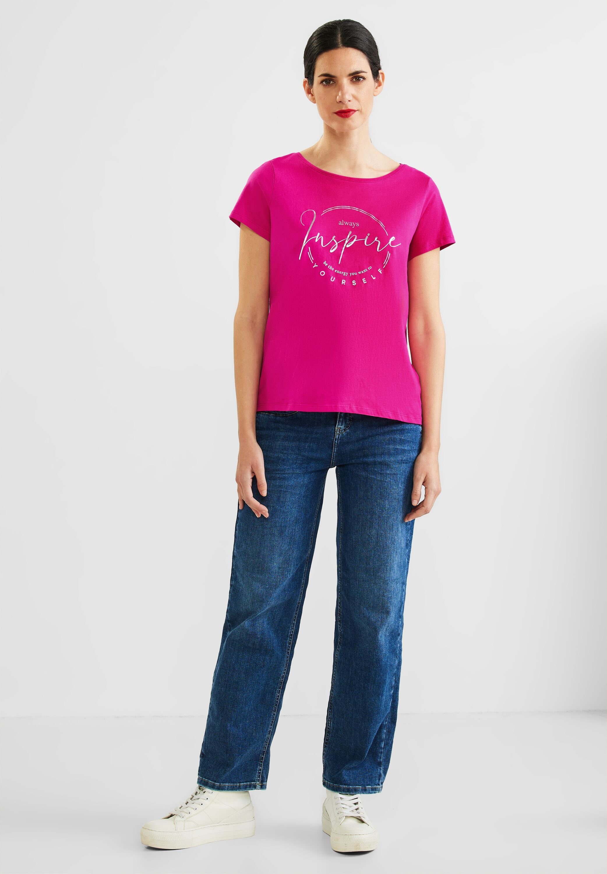 T-Shirt nu in pink ONE Unifarbe STREET