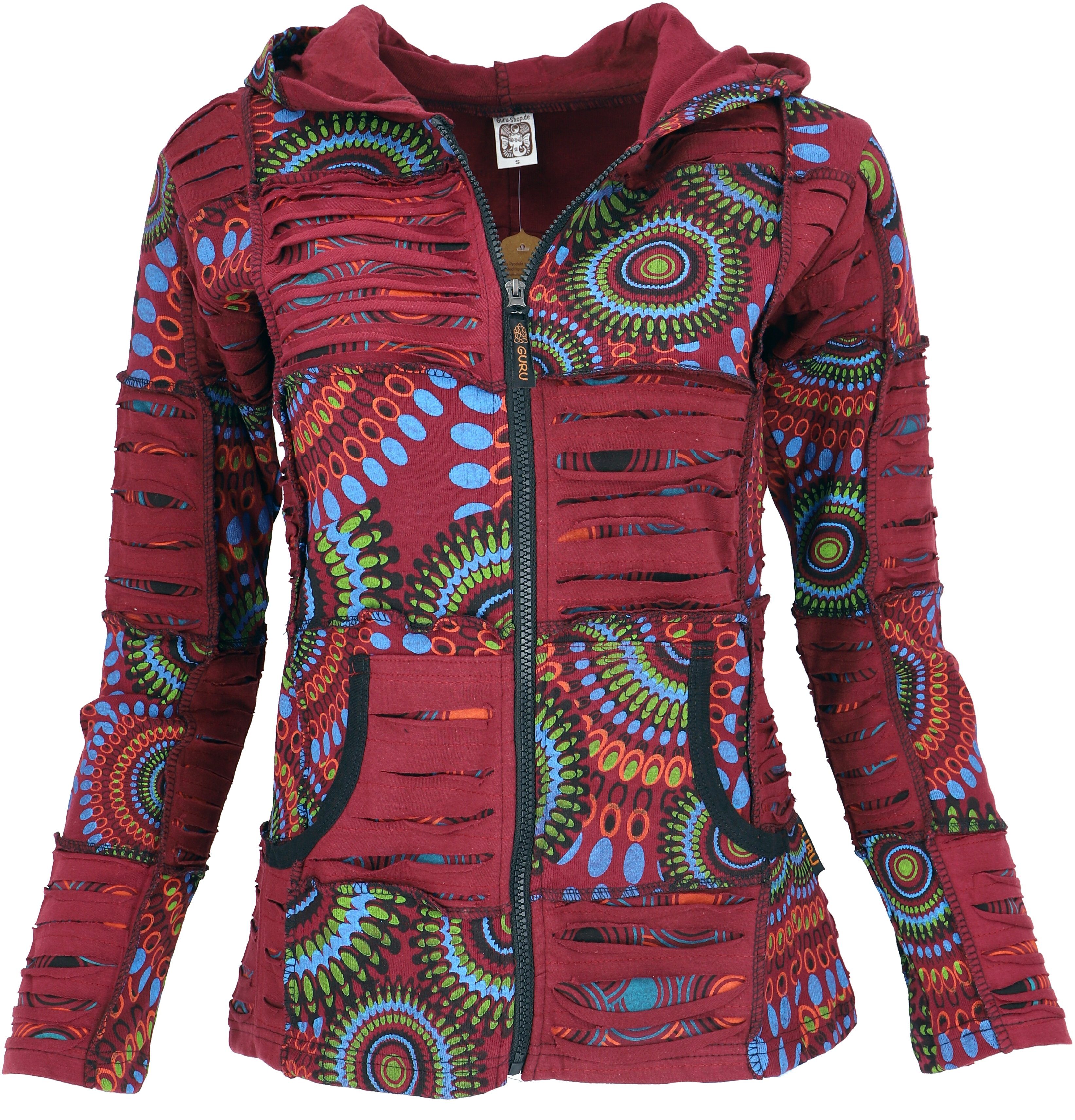 Guru-Shop Langjacke Goa Patchwork Jacke, Boho Kapuzenjacke, Ethno.. alterna günstig online kaufen