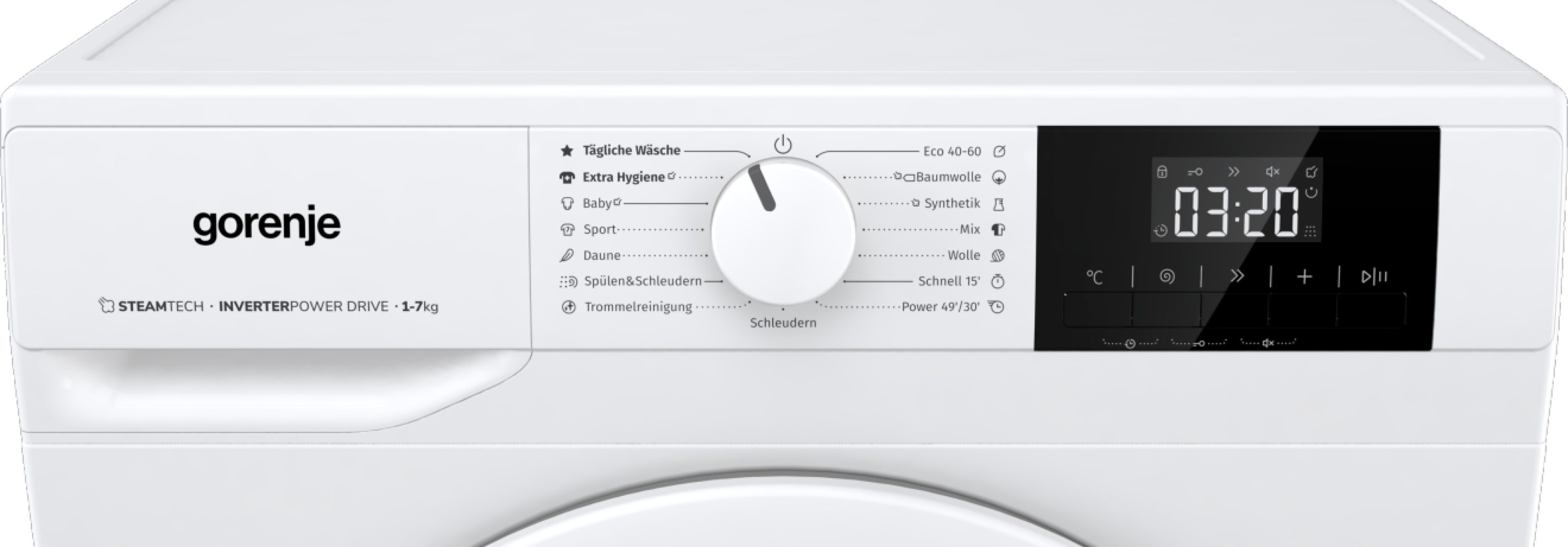 GORENJE Waschmaschine W51G1PS62BP, 6 kg, 1200 U/min, Trommelreinigungsprogramm, Aquastop-Schlauch – Bild 3 von 5