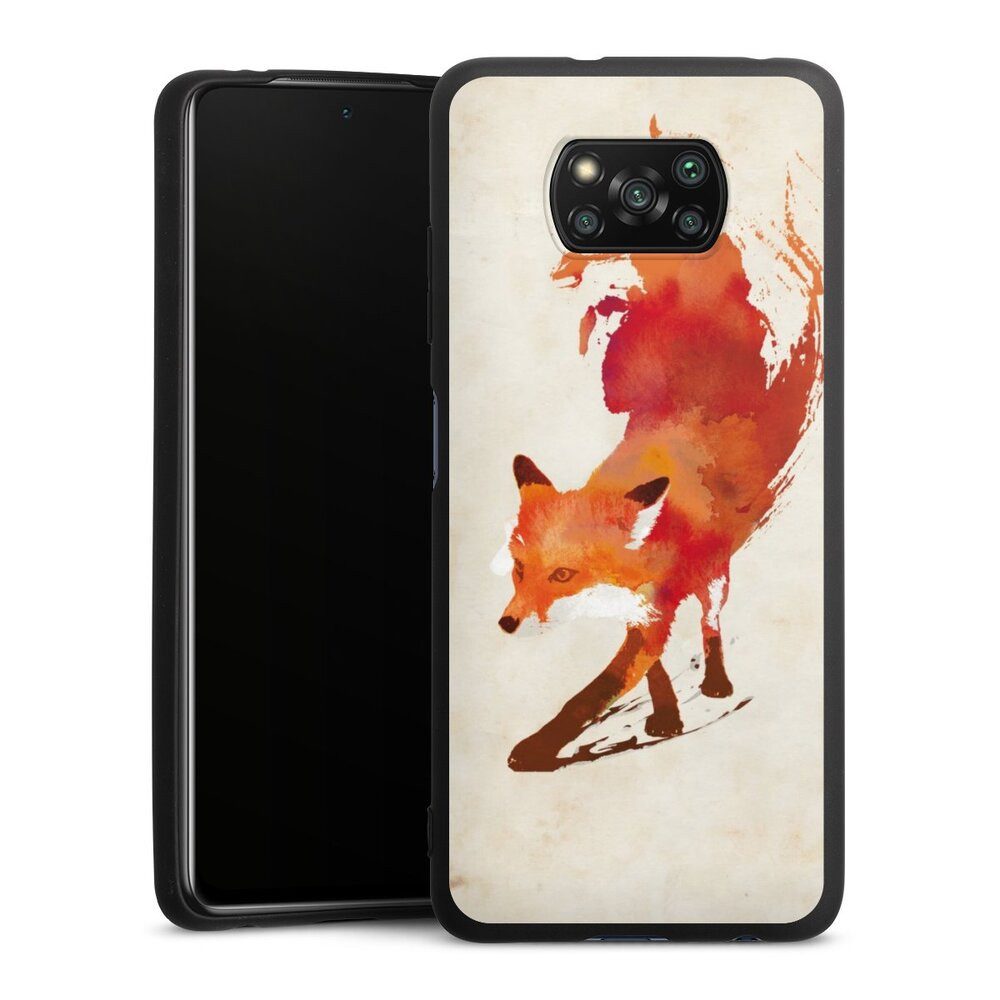 DeinDesign Handyhülle Fuchs Graphic Vulpes Vulpes, Xiaomi Poco X3 Pro Silikon Hülle Premium Case Handy Schutzhülle
