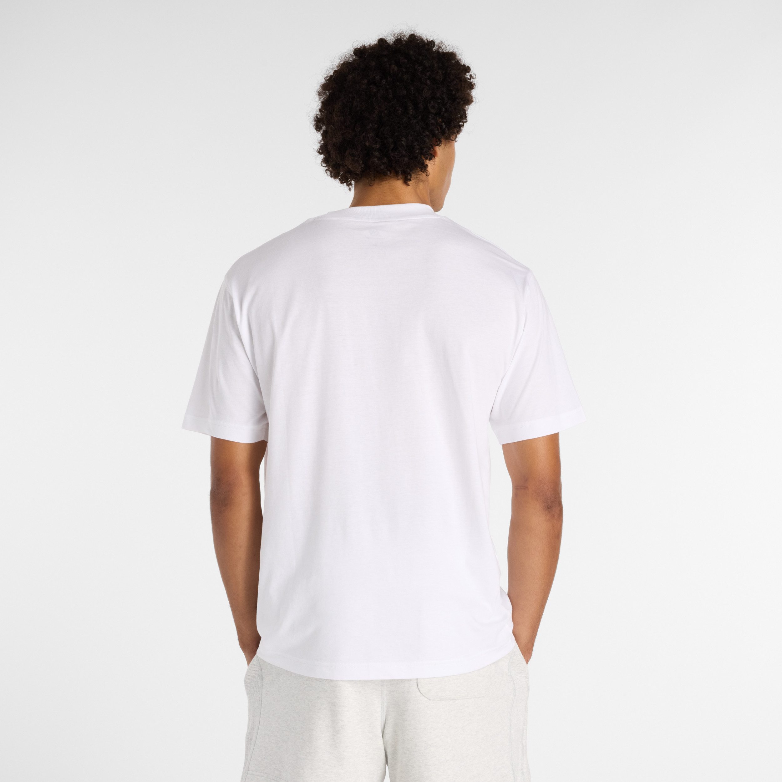 New Balance Funktionsshirt Kurzarm, mit Rundhalsausschnitt, aus Baumwolle und Polyester