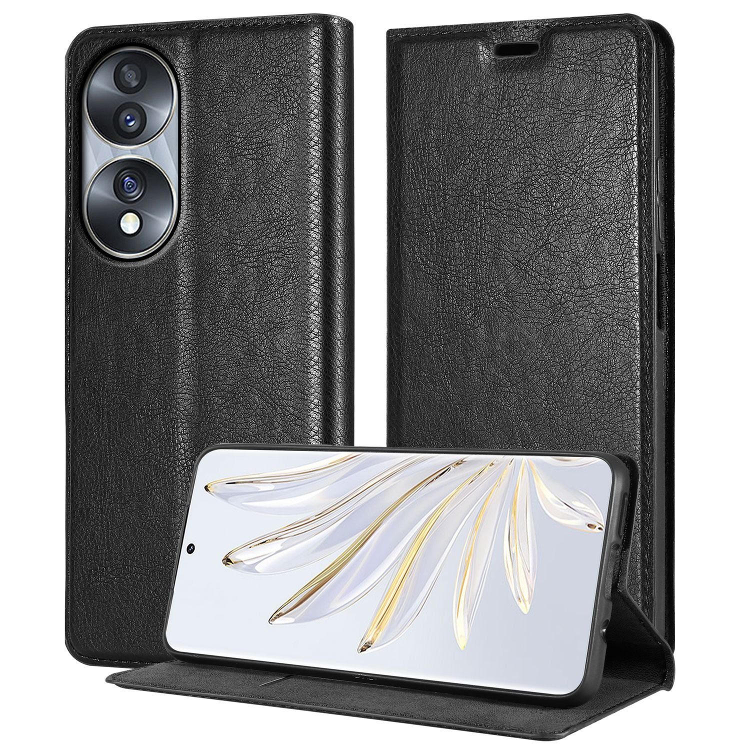 Cadorabo Handyhülle für Honor 70 Hülle Honor 70, Hülle Schutzhülle mit Standfunktion, Magnetverschluss und Kartenfach