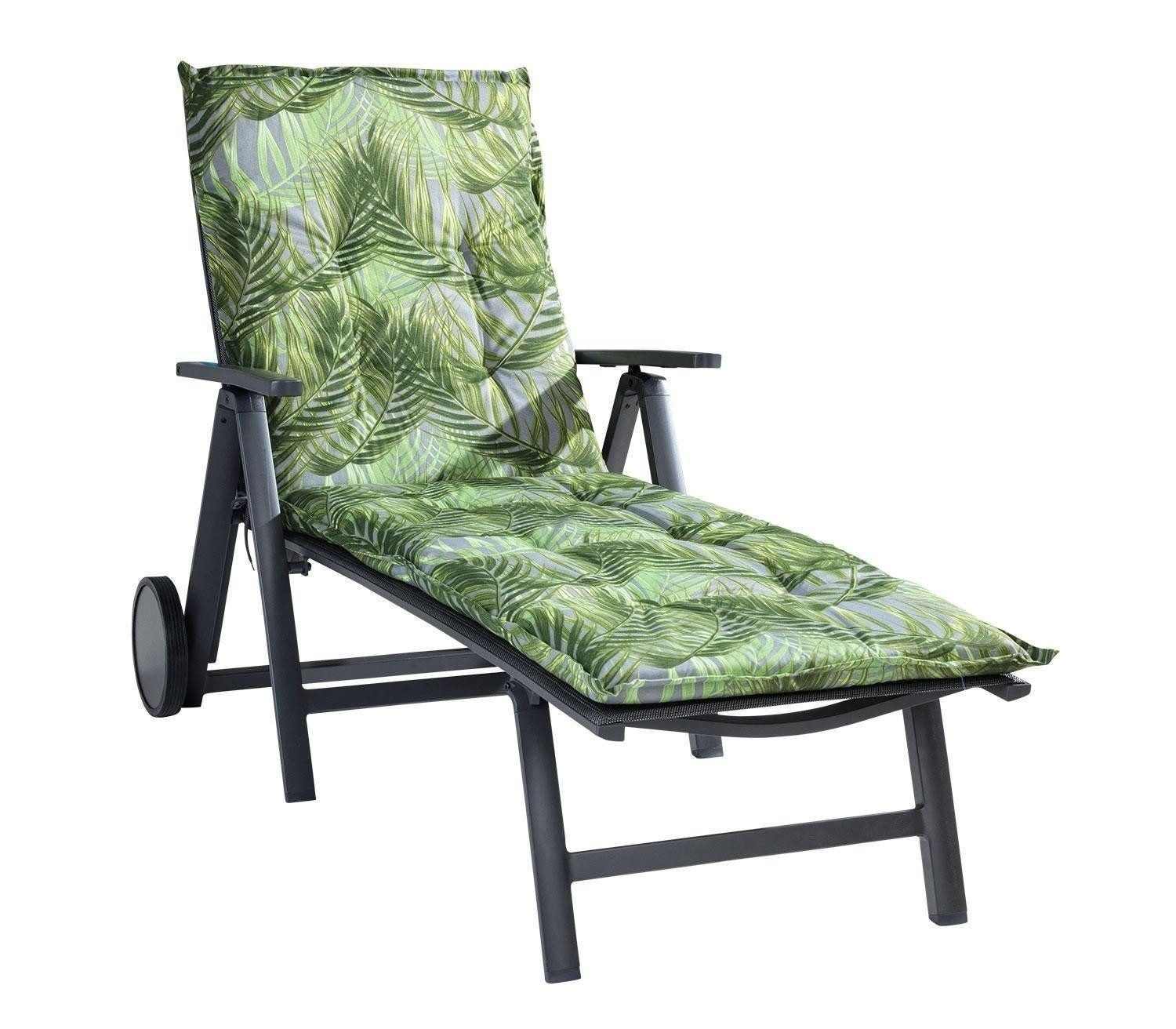 GO-DE Liegenauflage LAKEVIEW, B 60 x L 190 cm, Grün, Grau, Gartenauflage für Gartenliege