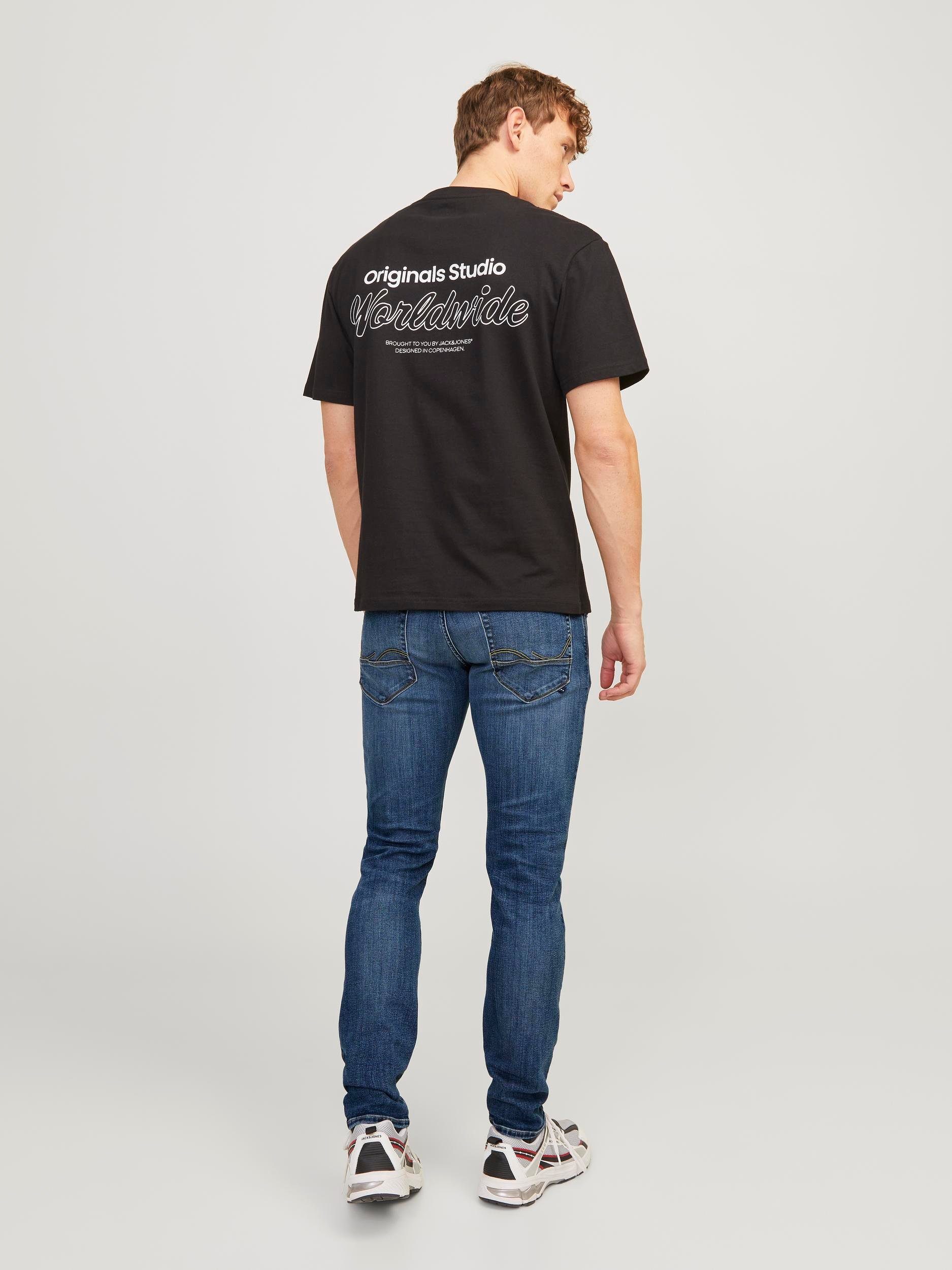 Jack & Jones Slim-fit-Jeans JJIGLENN – Jeans mit Stretch, niedriger Leibhöhe und Taschen Baumwollmischung, slim fit
