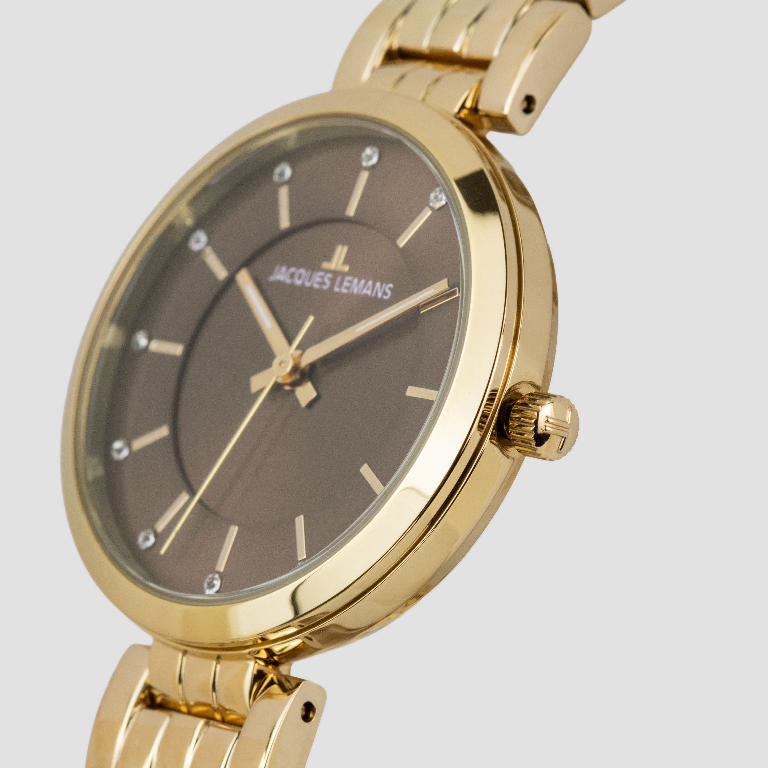 Jacques Lemans Quarzuhr Milano 1-2211F, Armbanduhr, Damenuhr, Edelstahlarmband, analog
